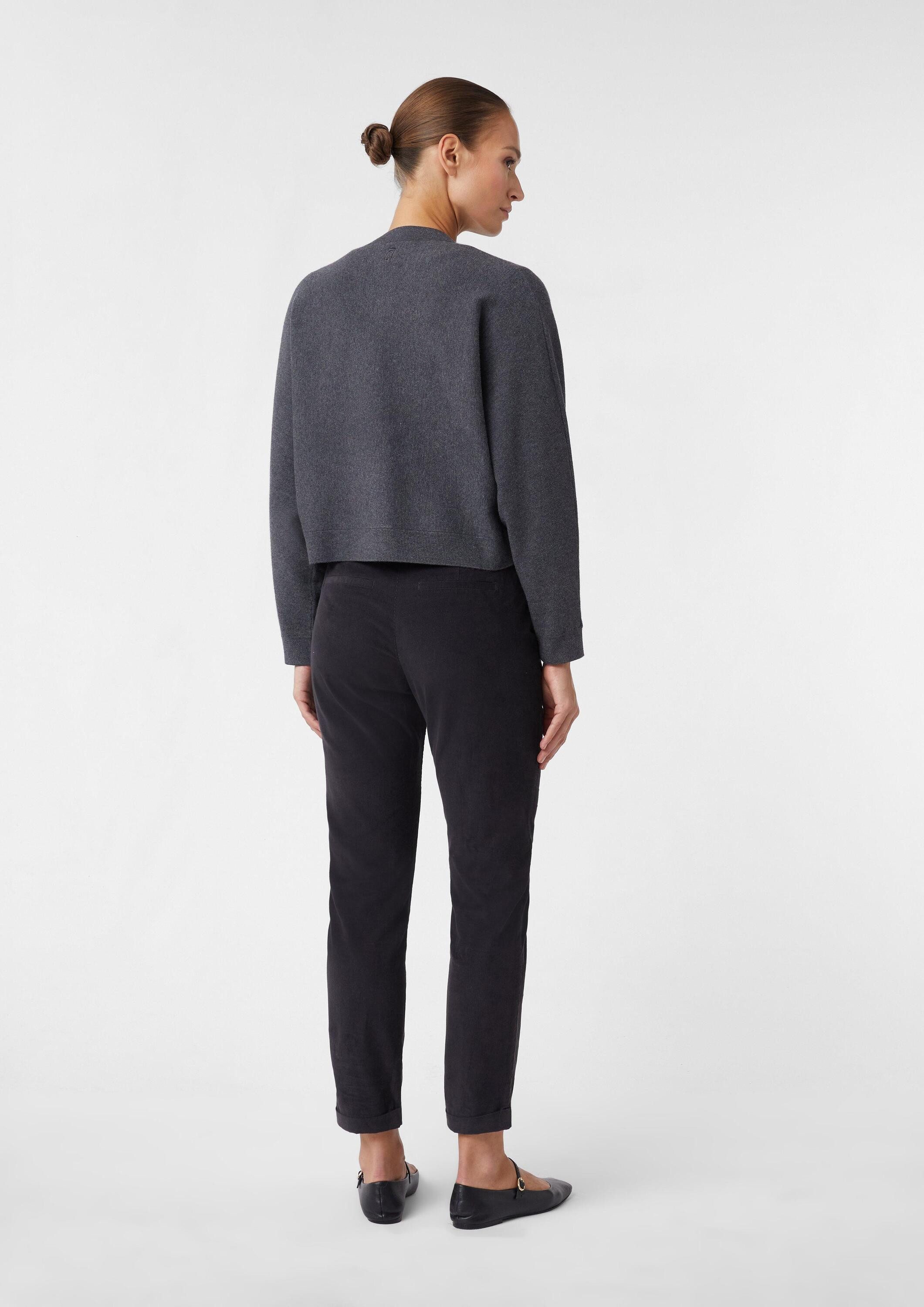 comma Cardigan Strickjacke Strickjacke aus Viskosemix mit Fledermausärmeln