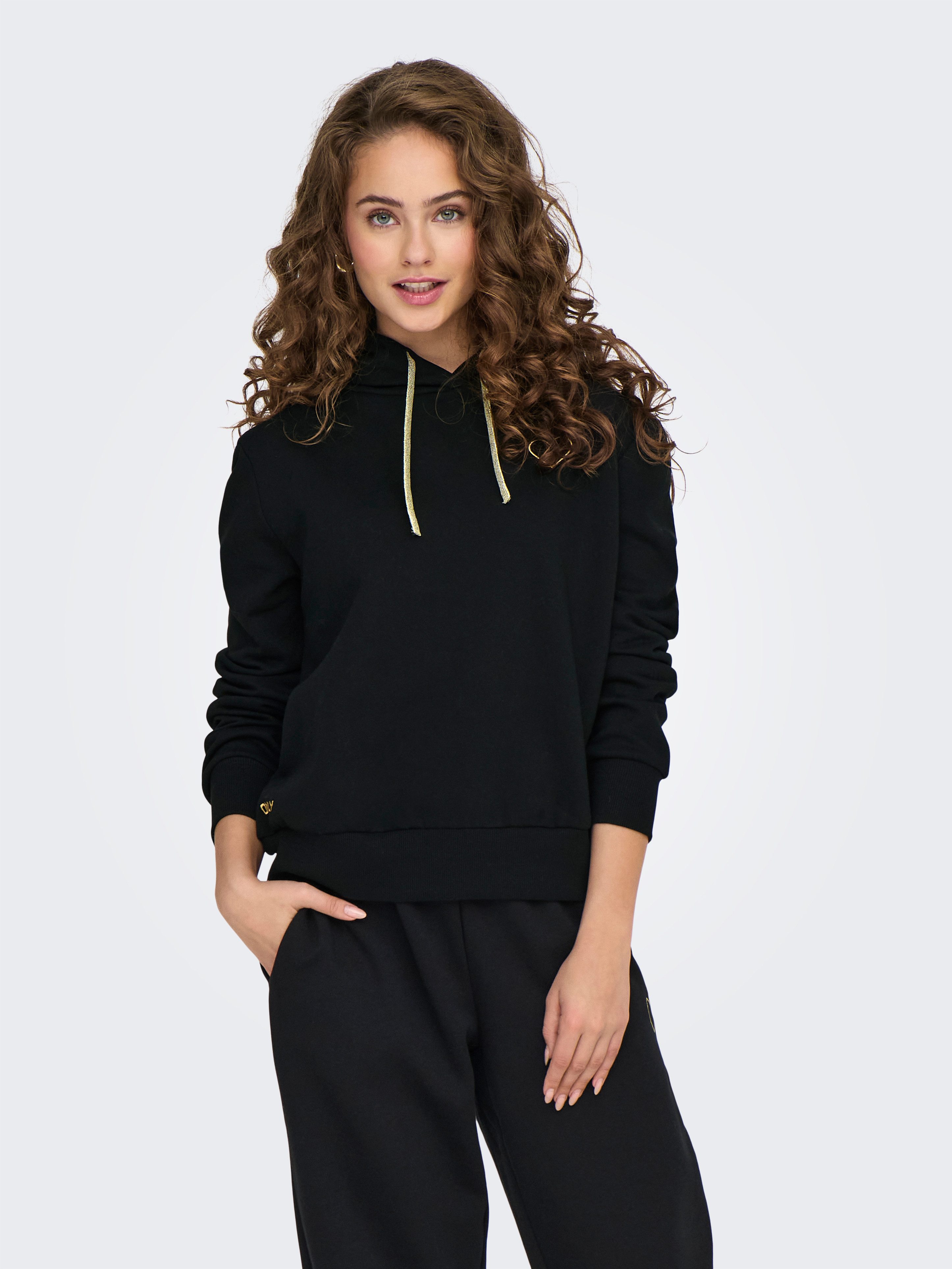 ONLY Kapuzensweatshirt ONLNOLI L/S HEART HOOD SWT NOOS Baumwollmischung, regular fit