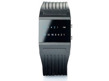 St. Leonhard Digitaluhr St. Leonhard LED Binär Herrenuhr blaue LED Armbanduhr Uhr Binäruhr, Innovative Binär-Uhr für Männer mit Köpfchen