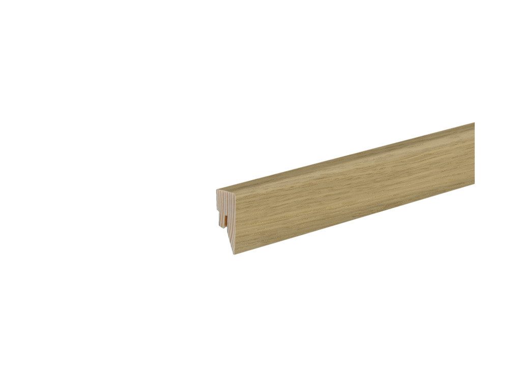 PROFI Sockelleiste Sockelleiste Topline furniert Eiche weiß, L: 240 cm