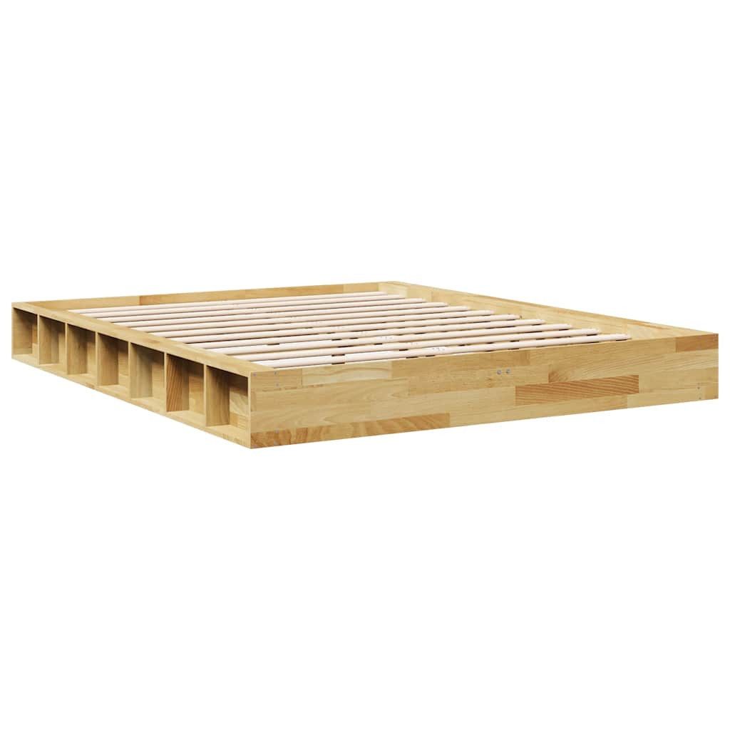 vidaXL Bett Massivholzbett ohne Matratze 140x200 cm Eichenholz