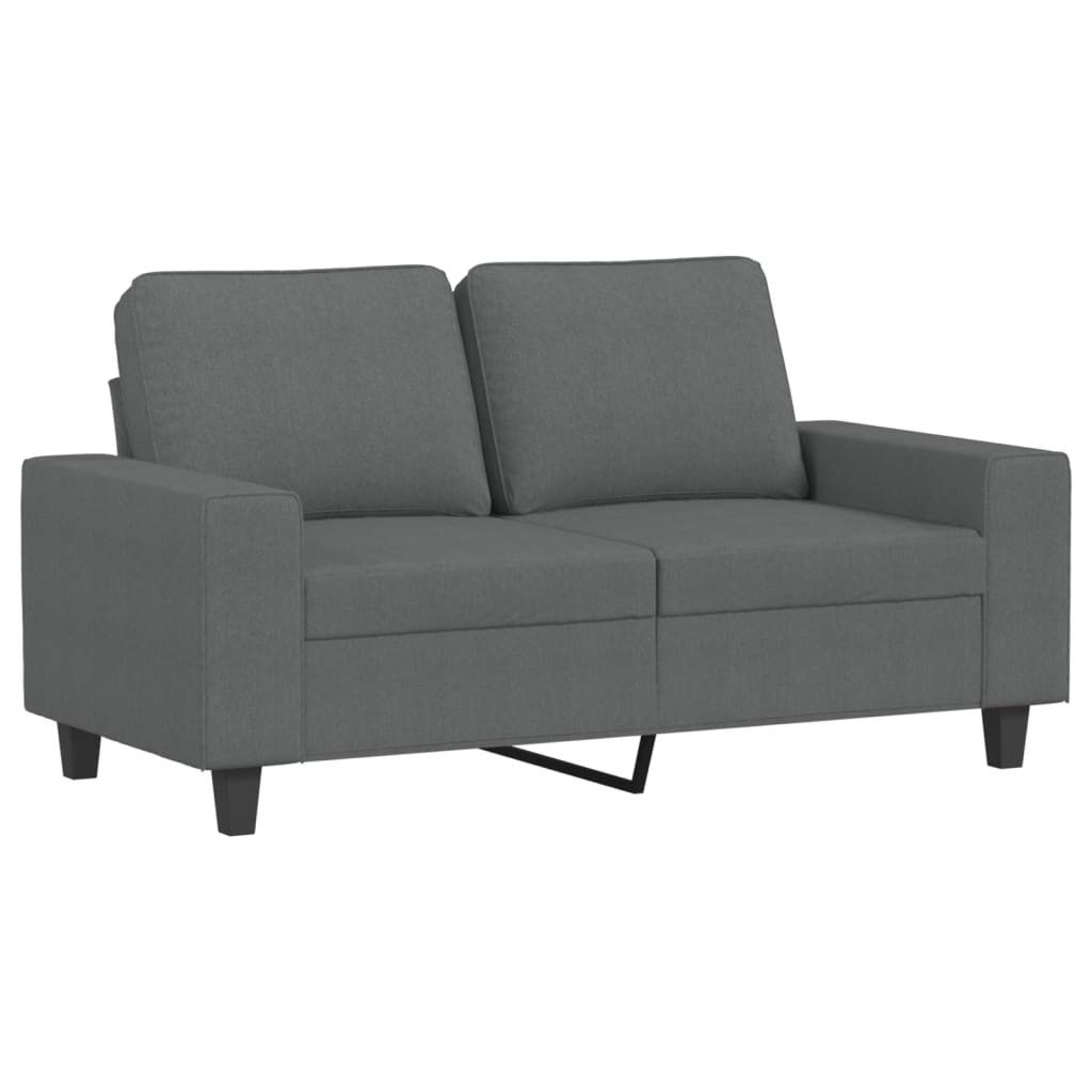 vidaXL Sofa 2-tlg. Sofagarnitur Dunkelgrau Stoff günstig online kaufen