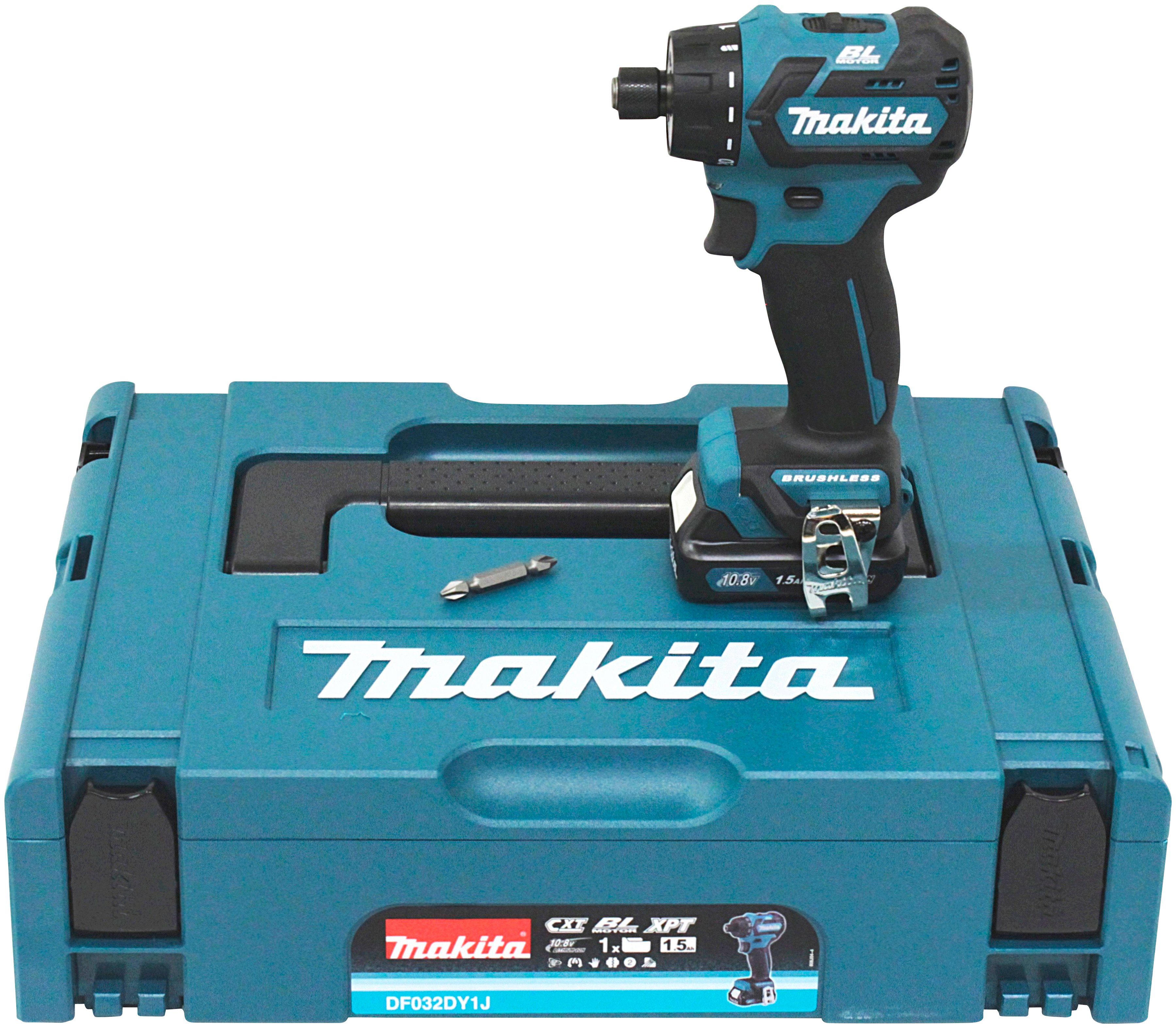 MAKITA Akku-Bohrschrauber »DF032DSMJ / DF032DY1J«, 10,8 V, 35 Nm, inkl. Akku, Kraftvoller Motor ...