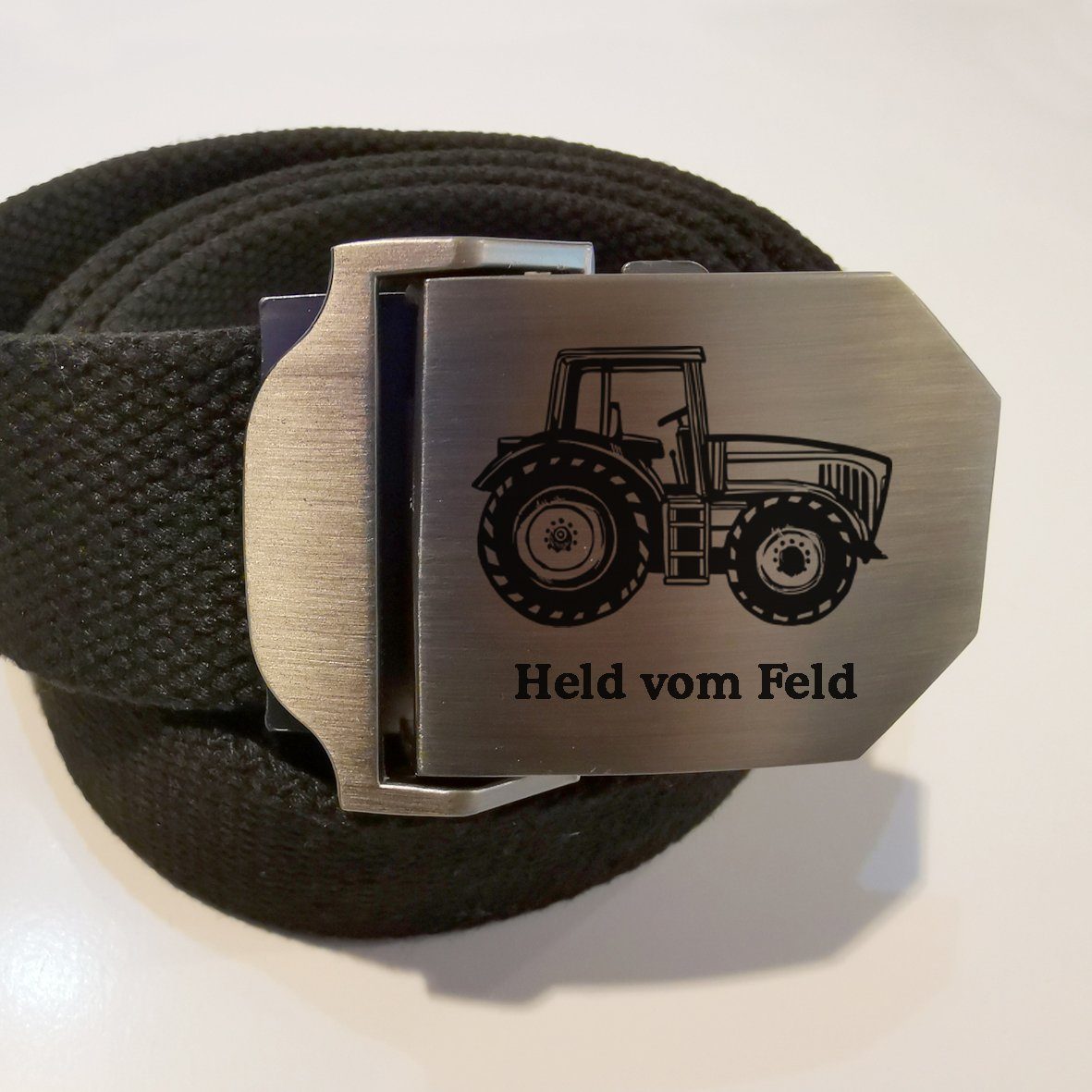 Lasernauten Stoffgürtel Landwirt Gürtel Workwear Koppelschloss mit Gravur T günstig online kaufen