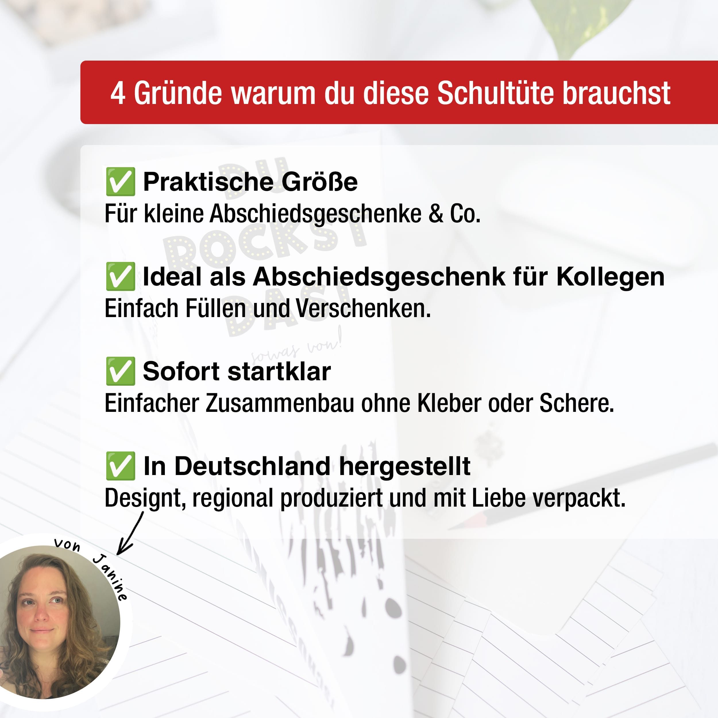 TOBJA Schultüte Abschied Kollegin Kollege Schultüte Abschiedsgeschenk, Ruhestand Rente Befüllbare Mini Geschenkverpackung