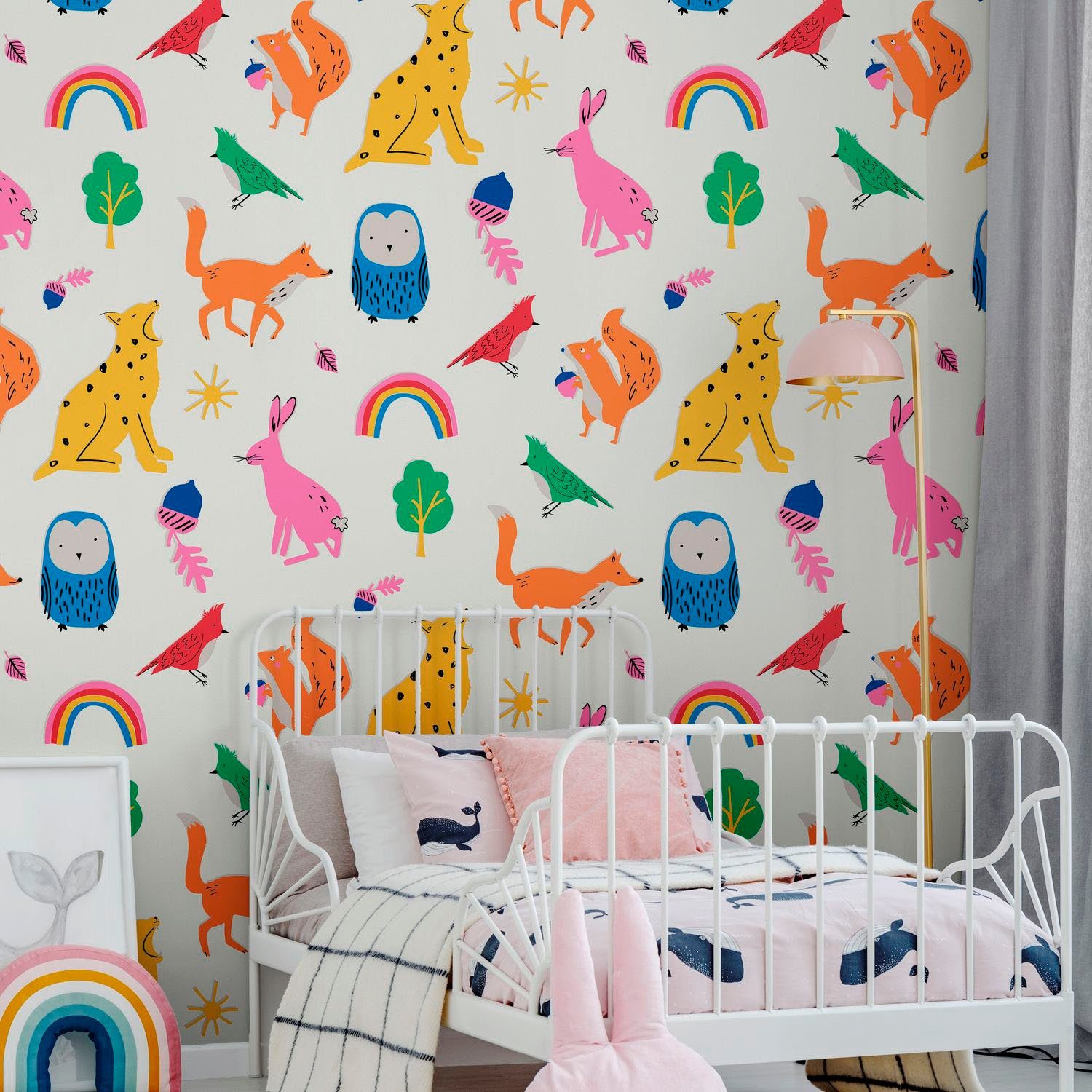 Joules Vliestapete Country Critters Heroes White / Rainbow, glatt, Motiv, (1 St), Motiv