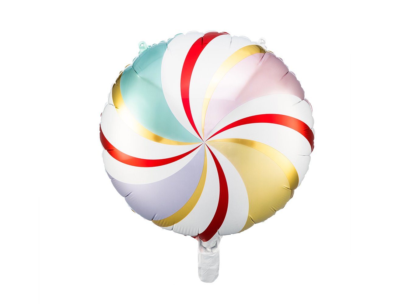 partydeco Luftballon, Folienballon Bonbon rund 35cm bunt gold