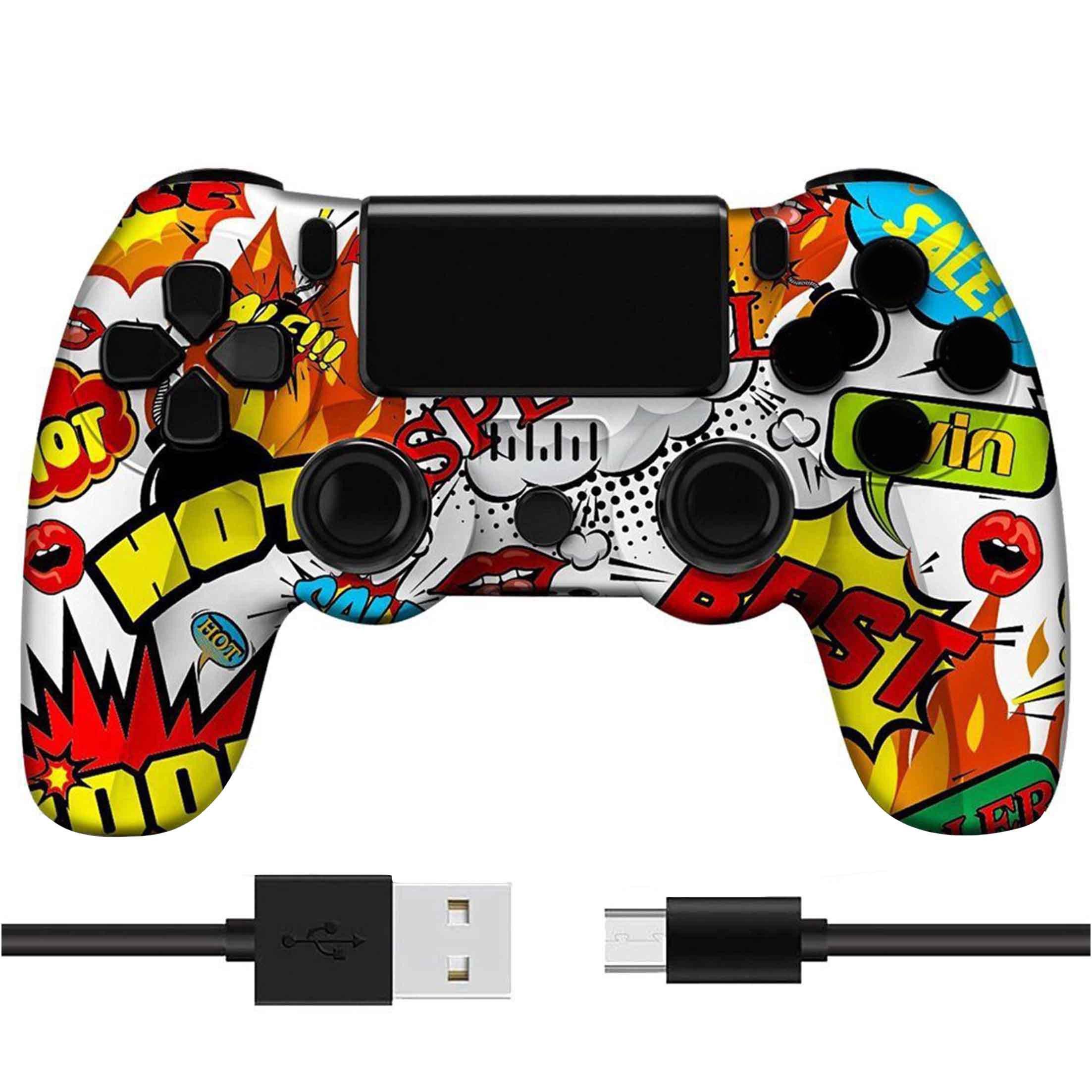 KINSI Wireless Gamepad, Контроллеры, Bluetooth, für PS4 PlayStation 4-Controller (Doppelte Vibration, wiederaufladbare Batterie)