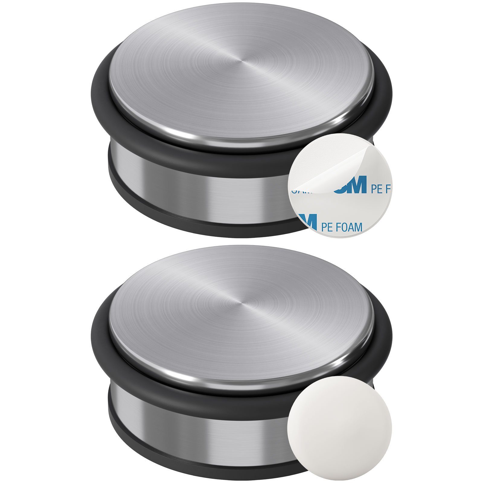 Wellgro Türstopper Edelstahl Türstopper 1,2 kg + Wand Türstopper, ohne Bohr günstig online kaufen