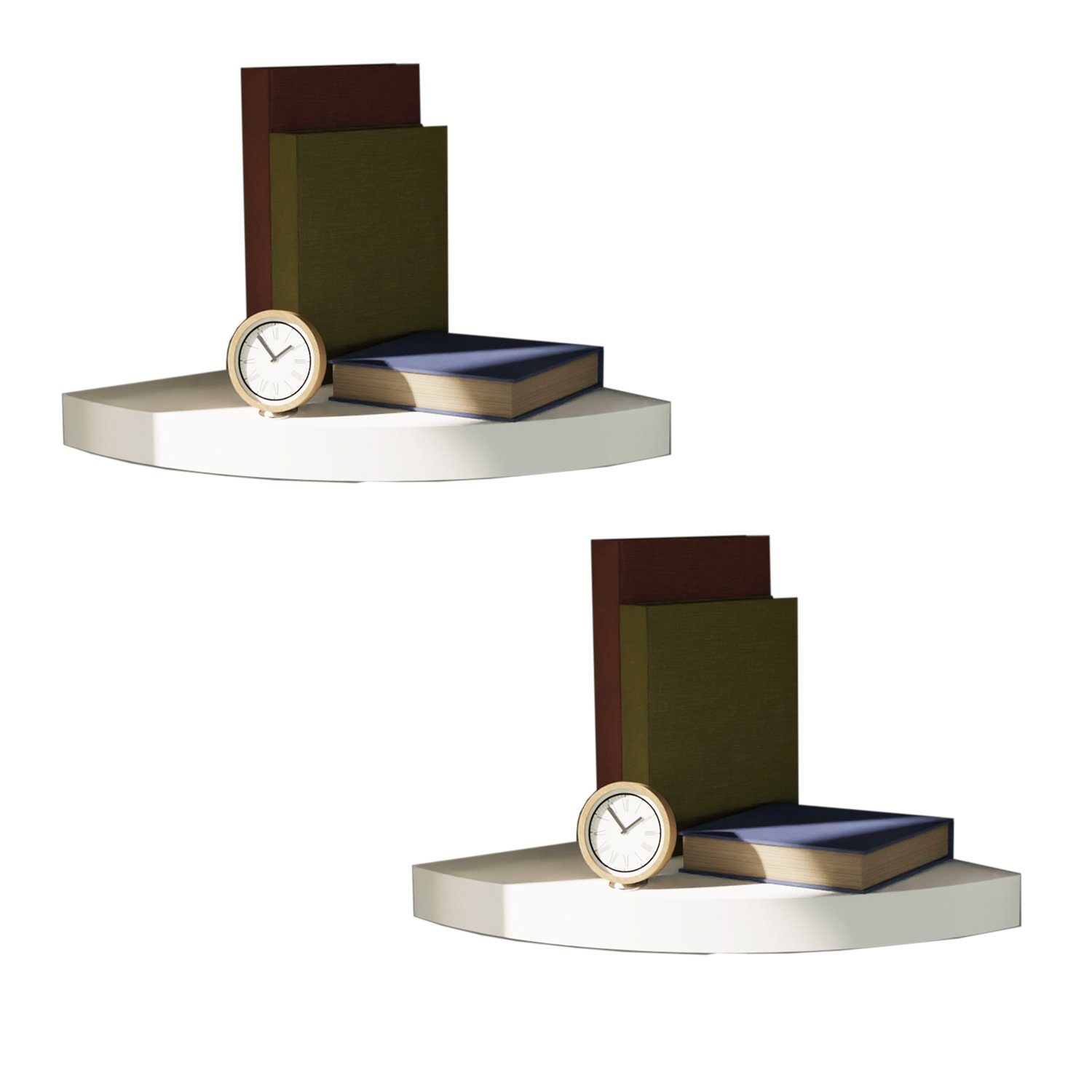 Mojawo Wandregal 2er Eckregal Wandregal Bücherregal Schweberegal Weiß Regal günstig online kaufen