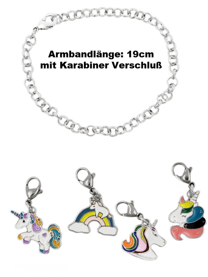 Pacific Time Quarzuhr Kinder Armbanduhr Pferd Wechselarmband mit Einhorn Charms, Mix und Match Design - Gratis Versand