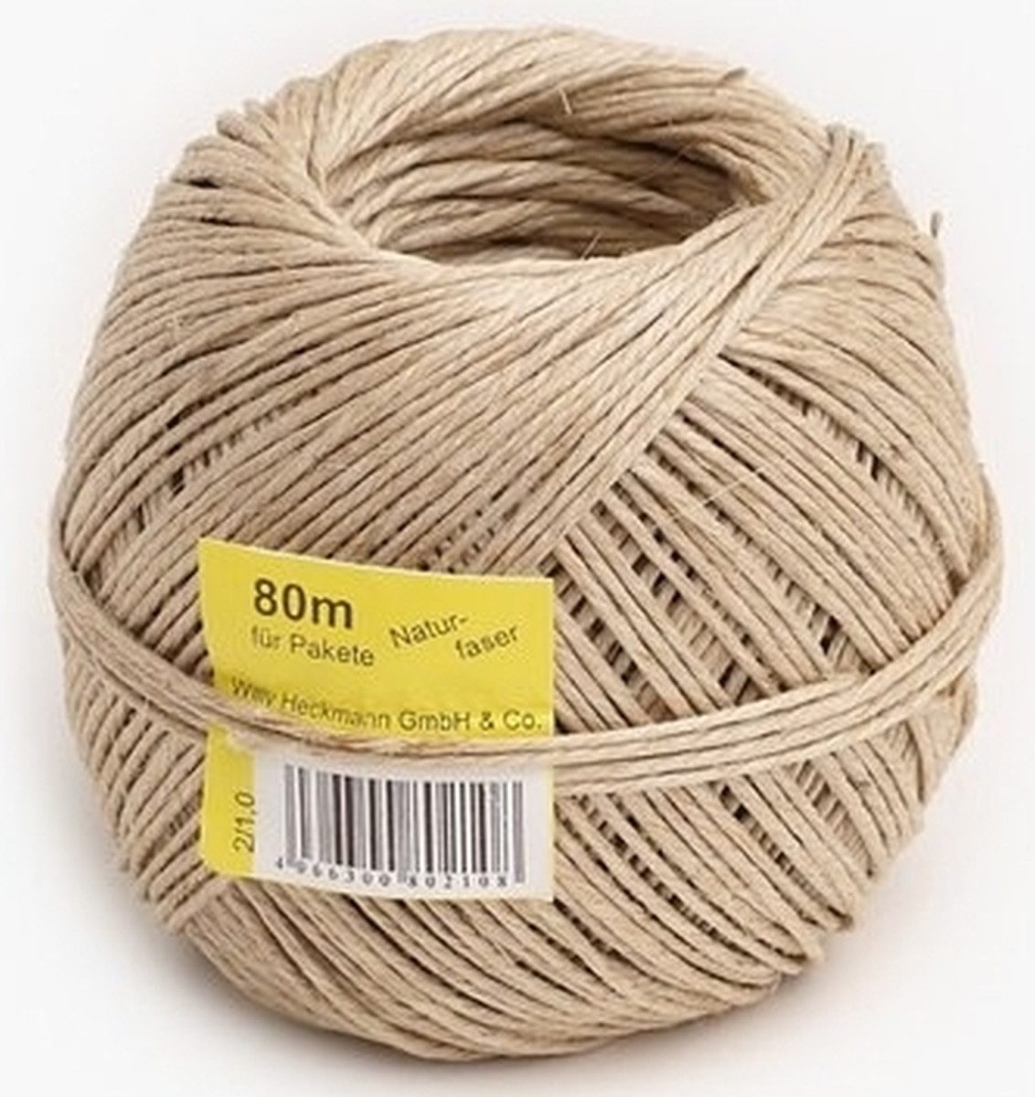 Willy Heckmann Versandkarton Bindfaden mittelstark 2fach 1,0mm bis 8kg 80m