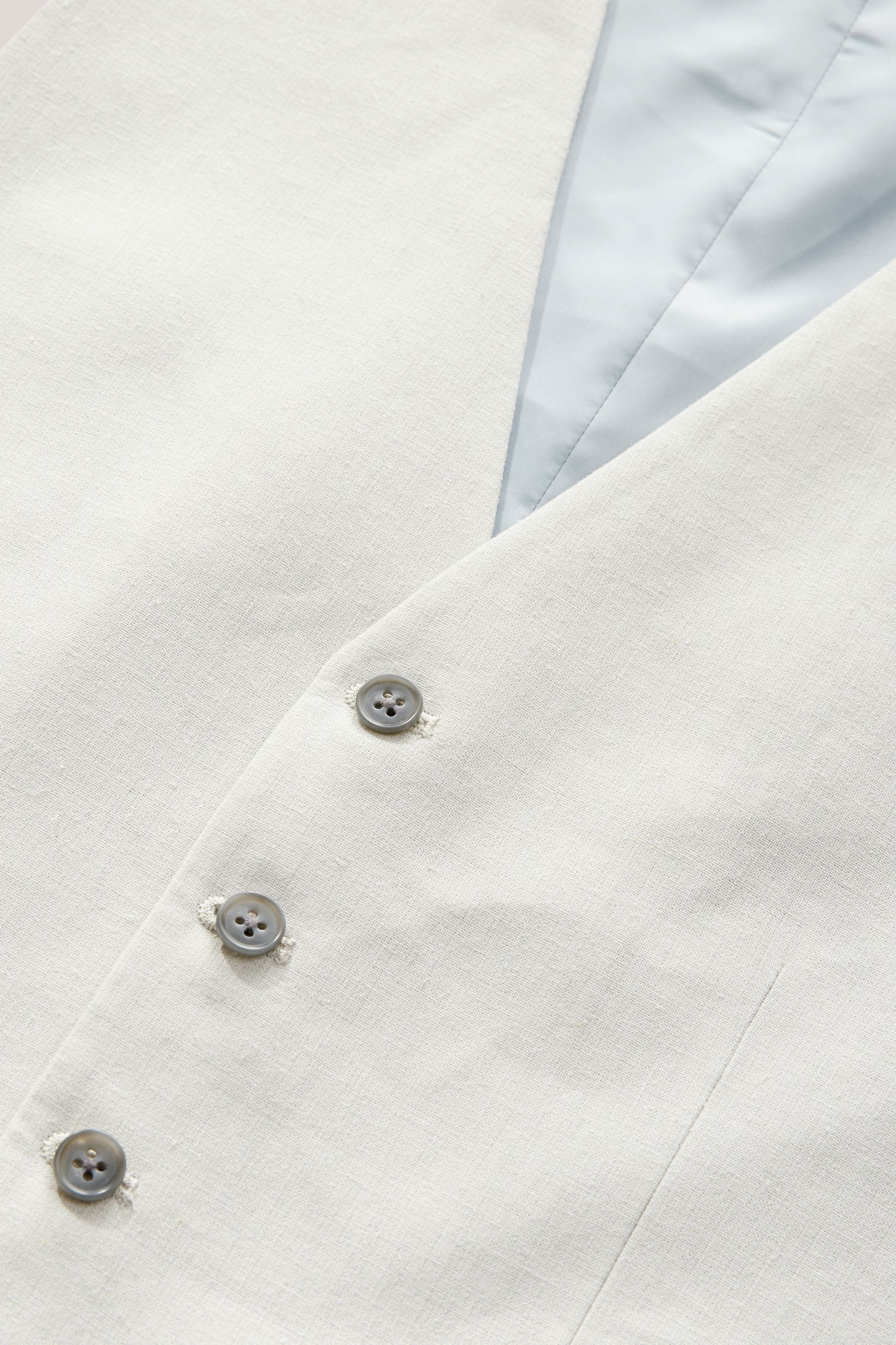 Next Anzugweste Strukturierte Anzugweste aus Leinen (1-tlg)