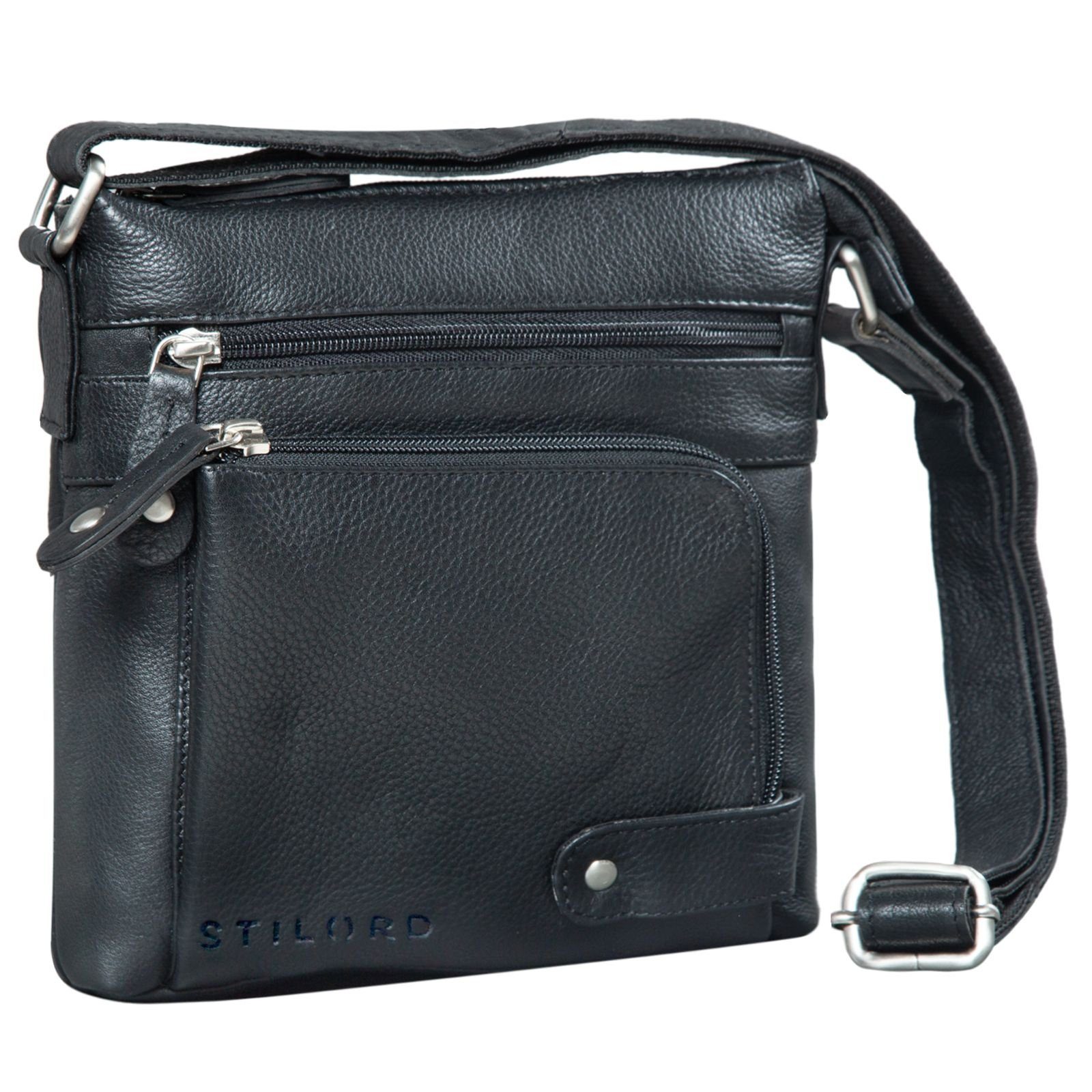 STILORD Schultertasche "Cameron" Kleine Leder Umhängetasche Vintage