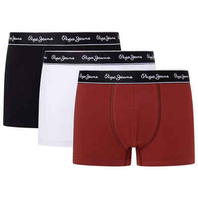 Pepe Jeans Boxer Herren Trunks, 3er Pack - SOLID TK, Unterwäsche