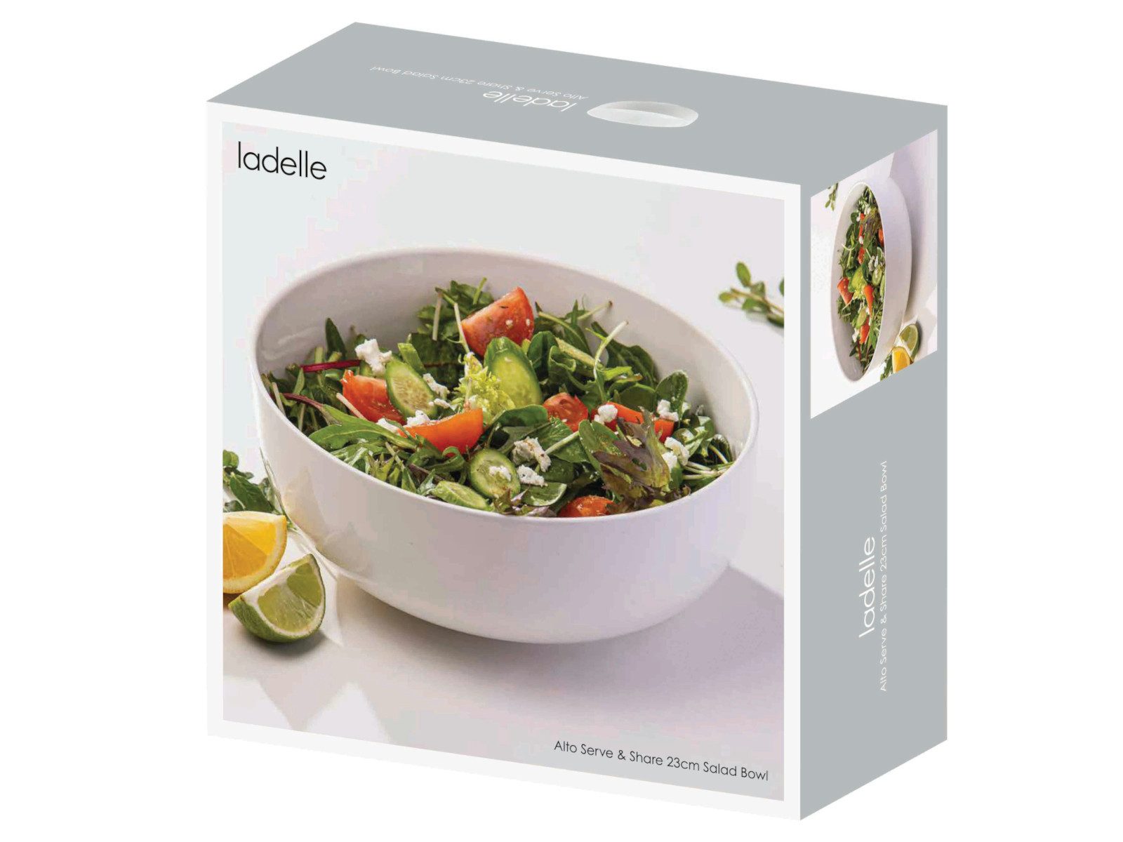 Ladelle Salatschüssel Alto Serve & Share Salatschüssel weiß 23cm, Porzellan, (Schüsseln & Schalen)