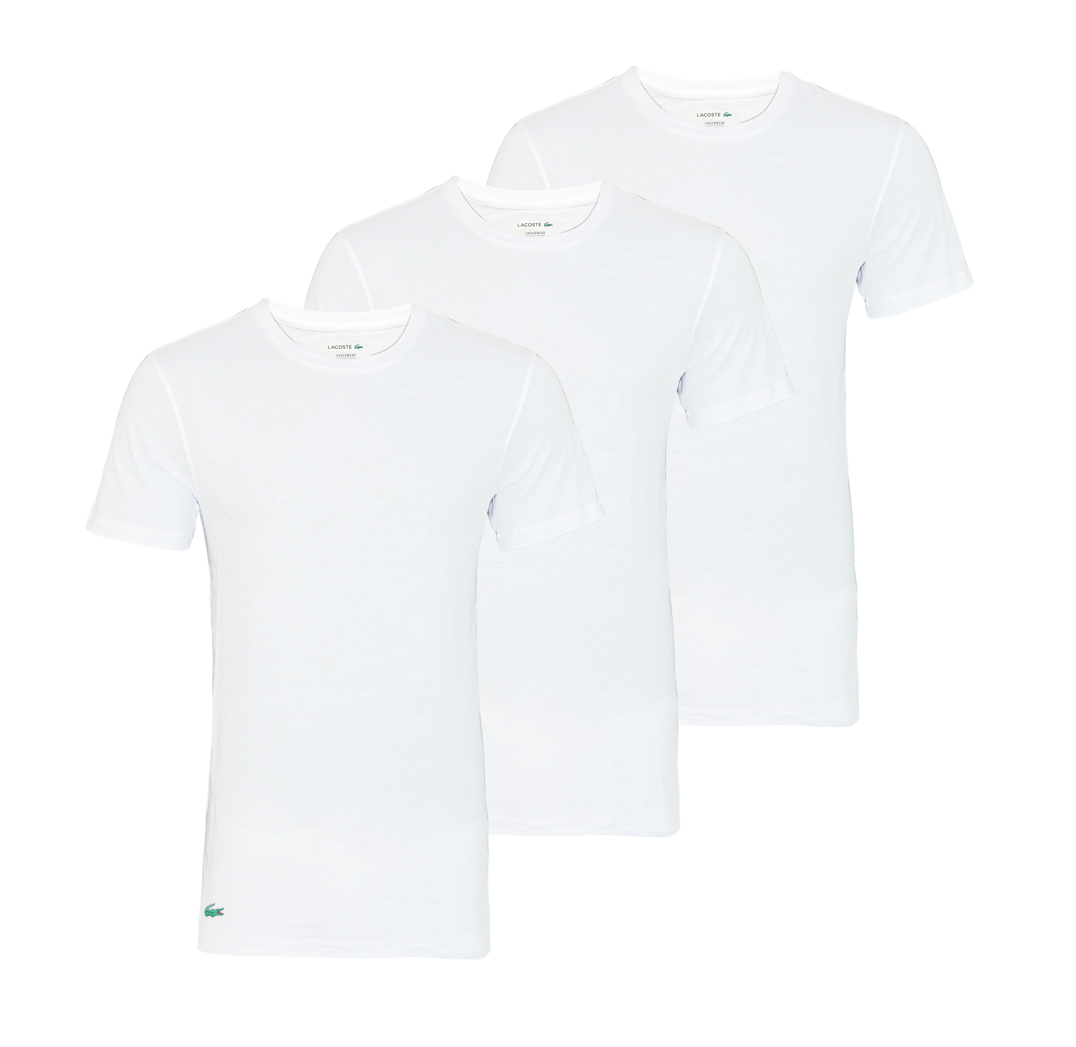 Herren Shirts Lacoste T-Shirt Basic Rundhals-Ausschnitt (3er-Pack)