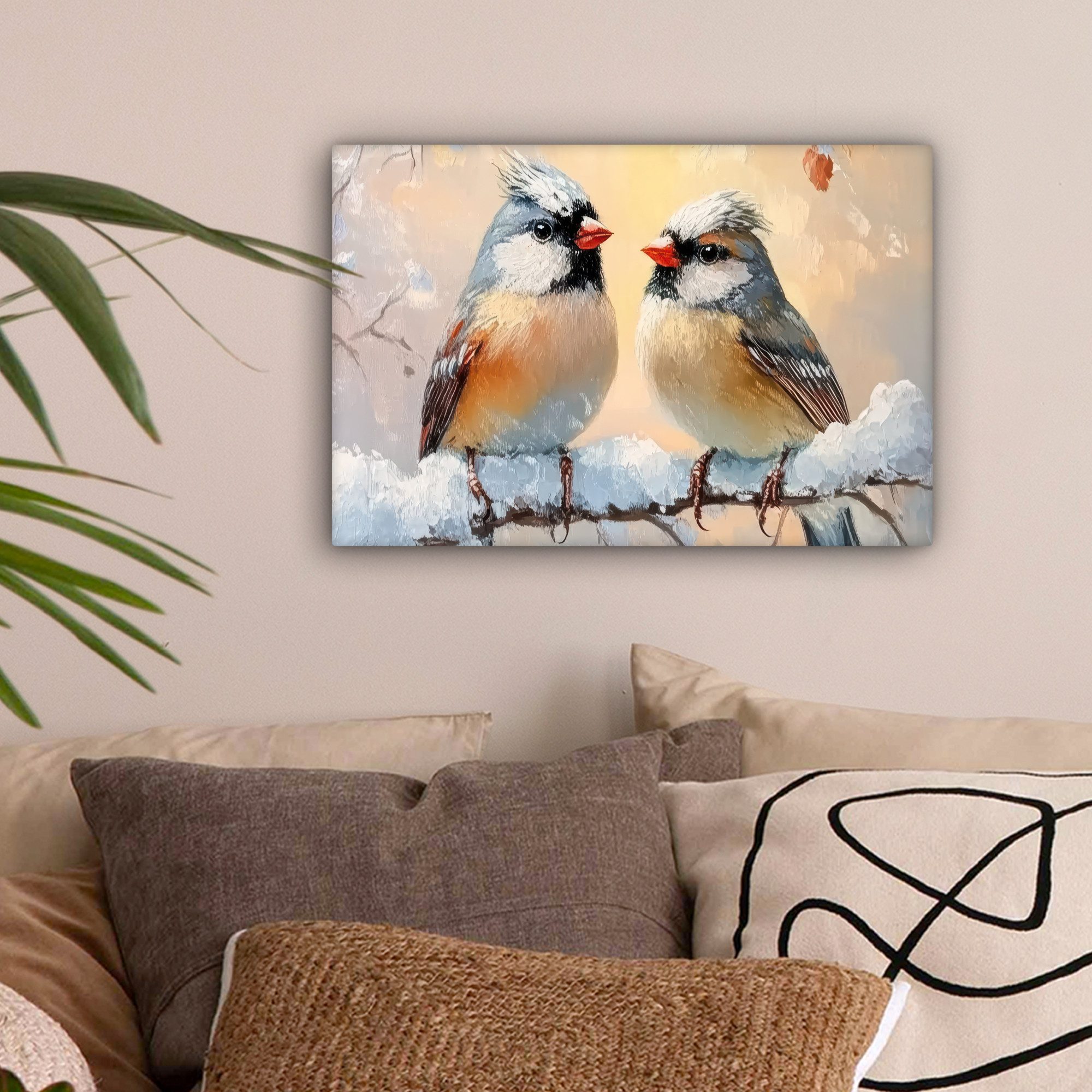 OneMillionCanvasses® Leinwandbild Vögel - Zweig - günstig online kaufen
