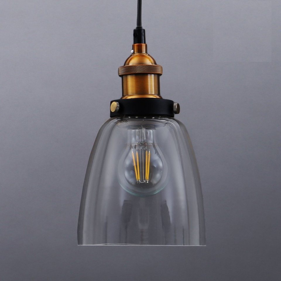 Doria Pendel Leuchte Glas Schirm Hänge Lampe OVP neuwertig 60er 70er Jahre