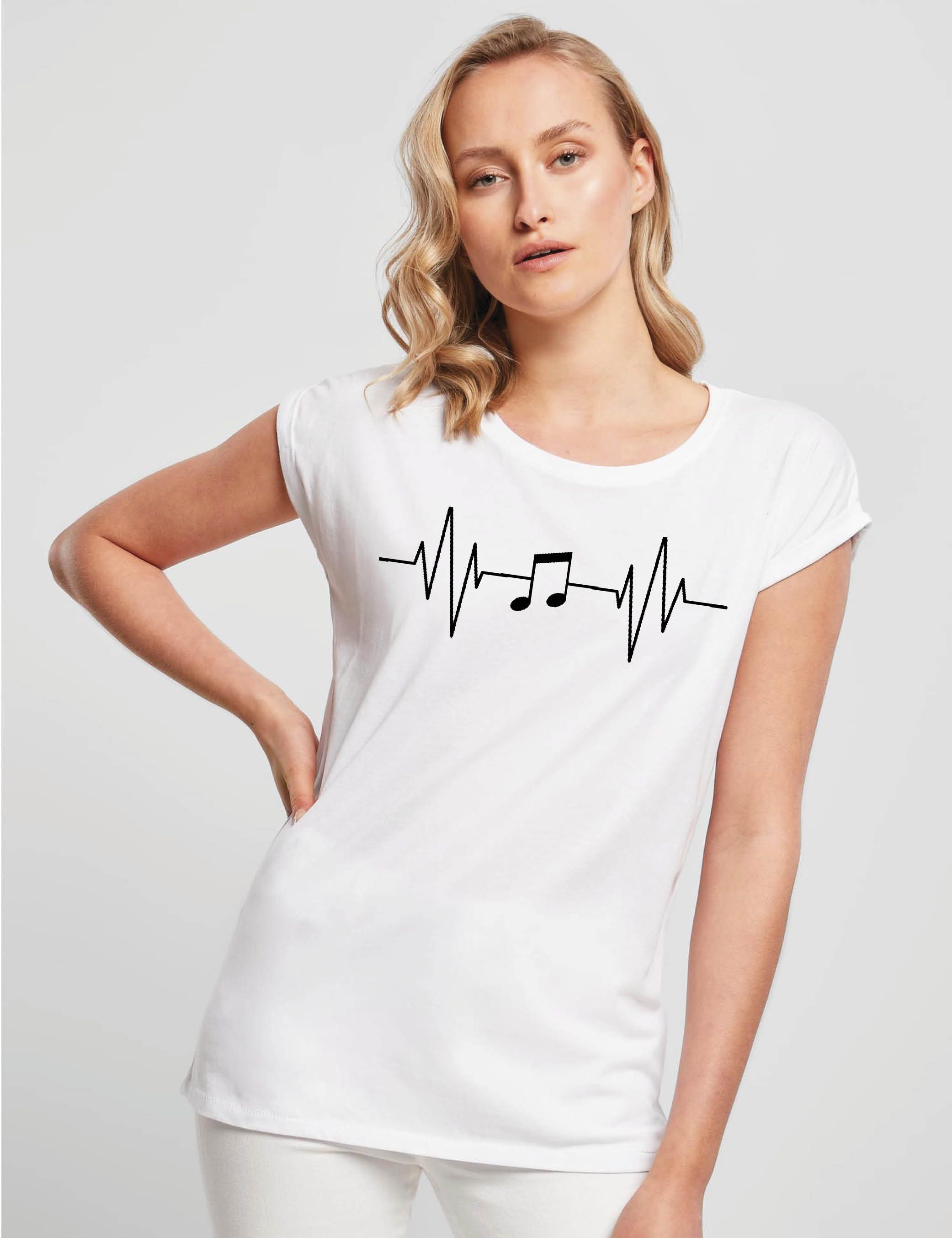 Youth Designz Print-Shirt "Heartbeat Music" Damen günstig online kaufen