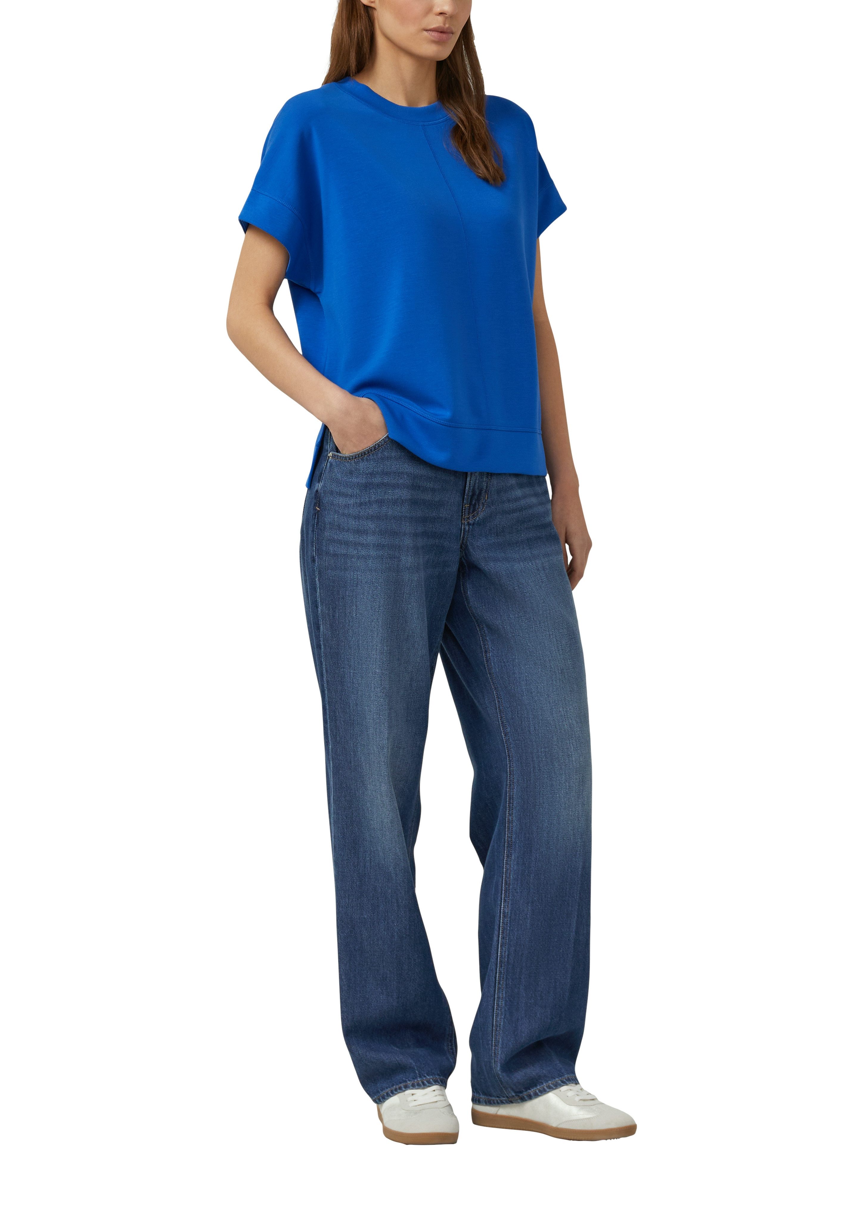 s.Oliver Sweater Halbarm-Sweater mit Stretch