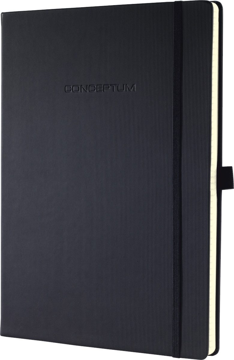 Notizbuch Notizbuch Conceptum A4 liniert edle Software-Oberfläche schwarz