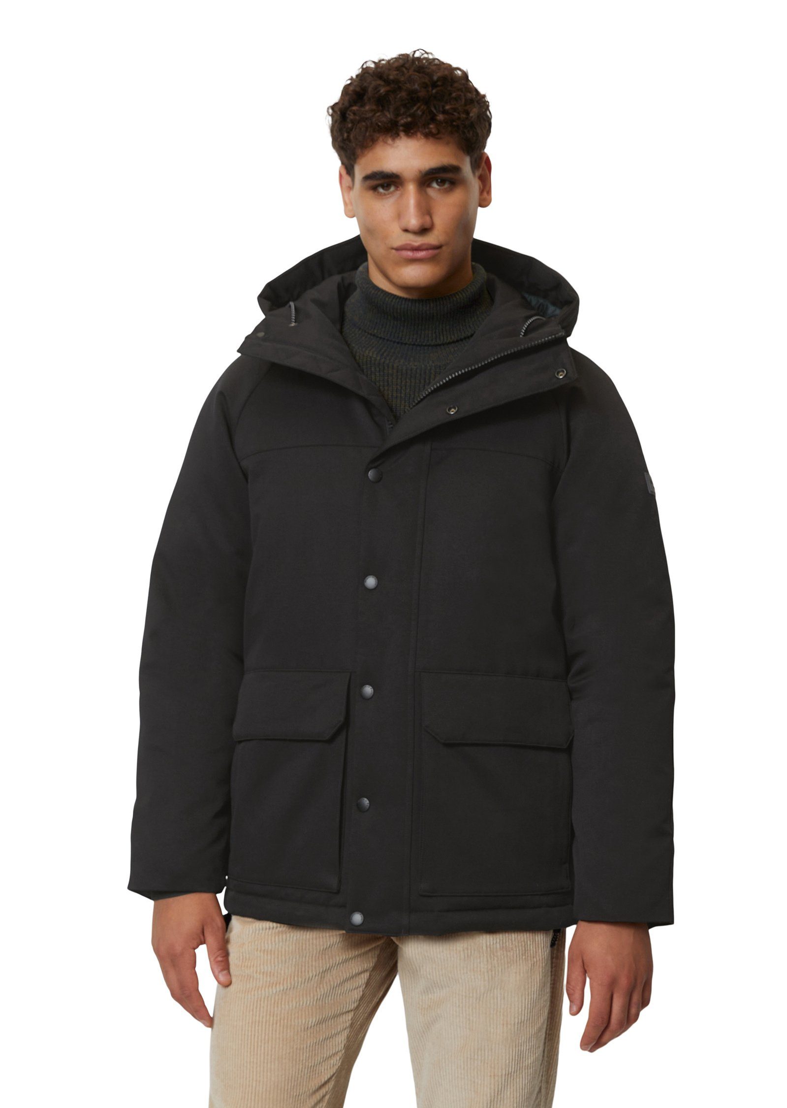 REPREVE® O'Polo Wattierung Outdoorjacke mit schwarz von Marc Unifi