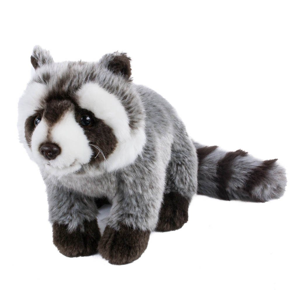 Teddys Rothenburg Kuscheltier Waschbär 33 cm stehend grau 33 cm Plüschwasch günstig online kaufen