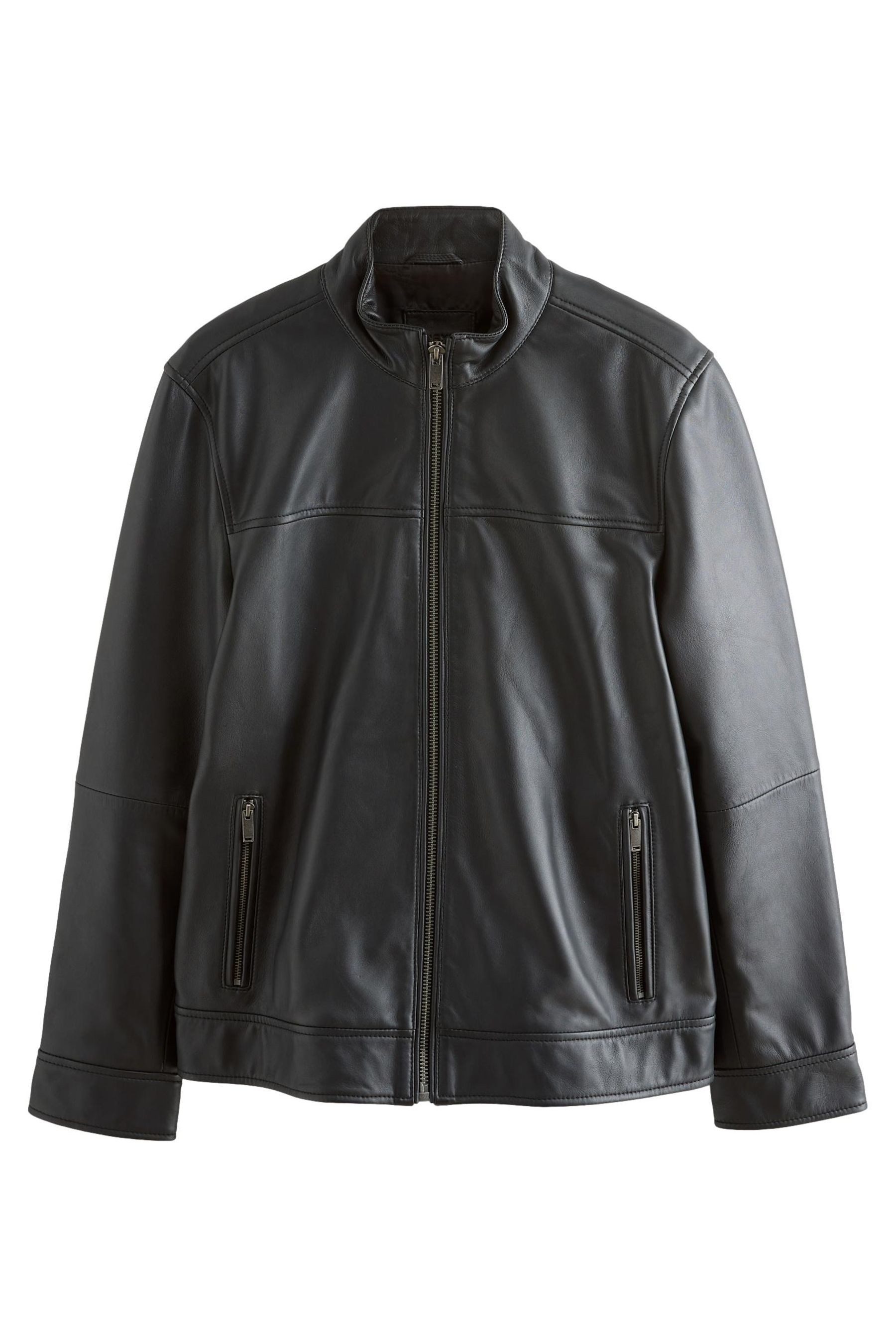 Lederjacke Signature Lederjacke mit Stehkragen