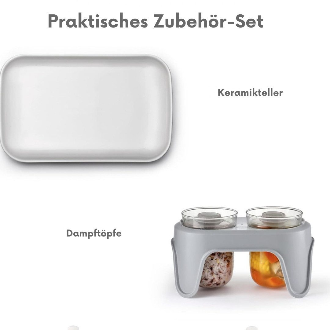 BUYDEEM Multikocher Multifunktionaler 5-in-1 Dampfgarer mit 6 Programmen, 1000 W, 5 oder 10 L Kapazität, Timer bis 18 Std., Anti-Tropf-Deckel & Zubehör – Bild 4 von 5
