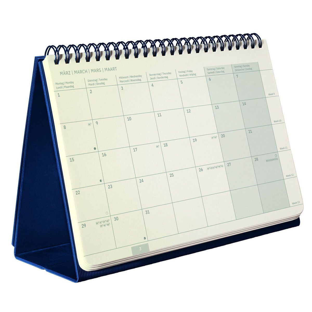 Schreibtischkalender Tischkalender Conceptum 2027 Hardcover dunkelblau 144 Seiten ca.A5q