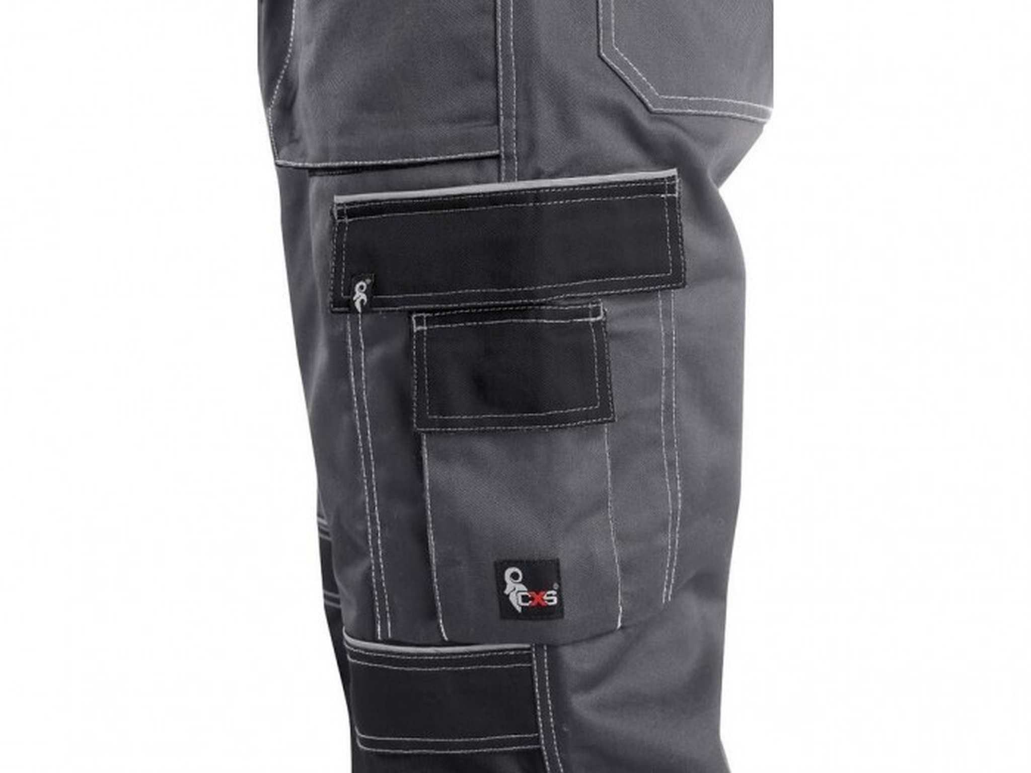 CXS Arbeitshose Arbeitshose Bundhose Multifunktion Hose grau-schwarz – Bild 2 von 3