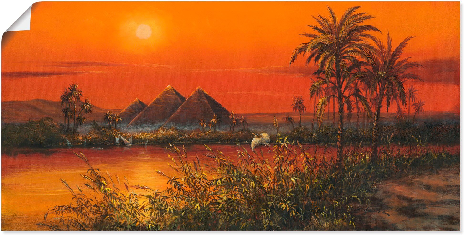 Afrika Wandaufkleber Pyramiden, Poster Artland in Leinwandbild, Alubild, St), (1 versch. oder als Wandbild Größen