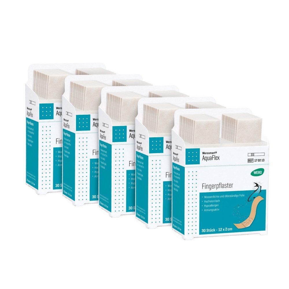 Werosmart® Wundpflaster Werosmart® AquaFlex Pflasterstrips (5 Einsätze, 150 St), Fingerpflaster