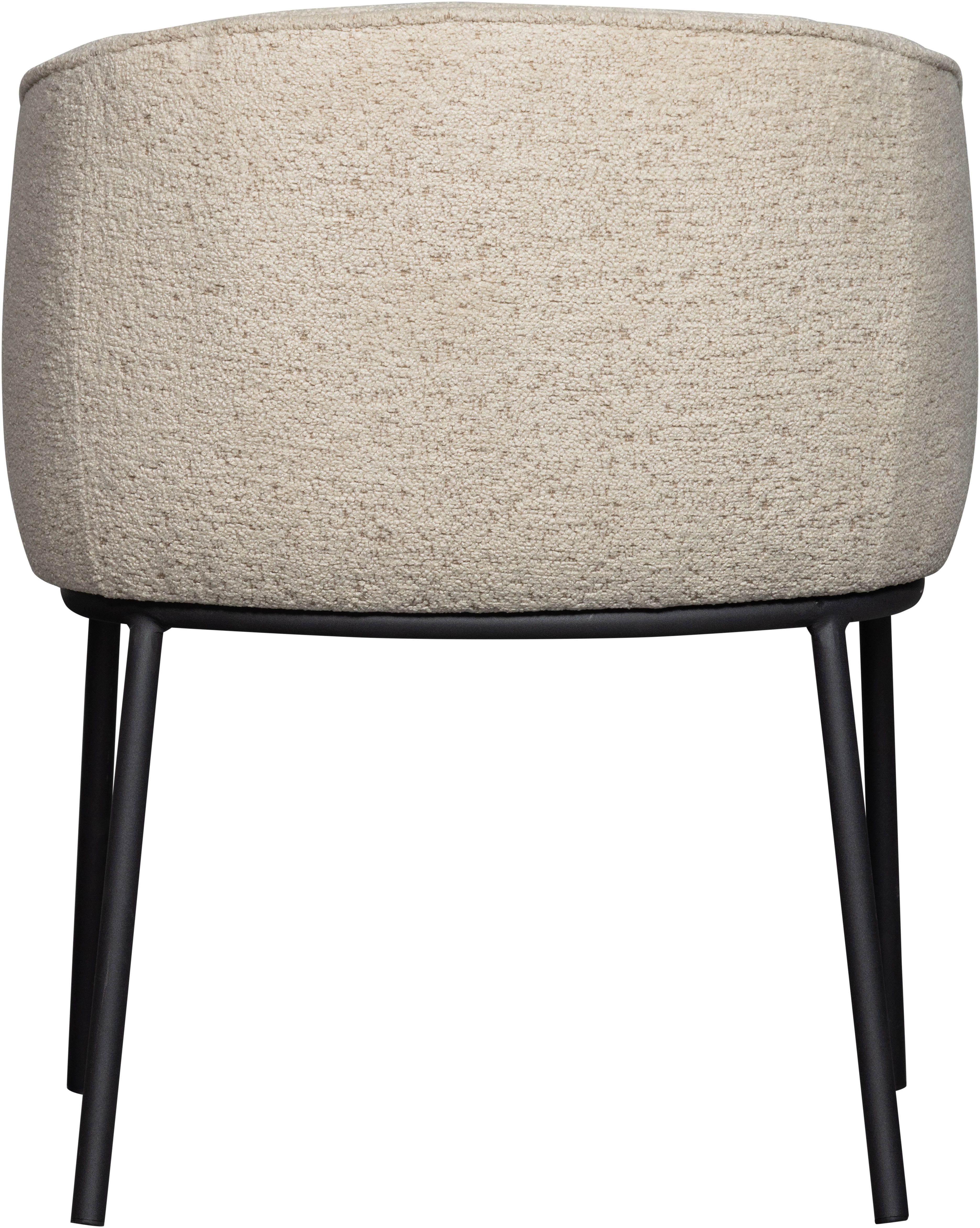 WOOOD Esszimmerstuhl Leon, mit Bouclé-Stoff, 4-Fuß-Gestell, H 77 cm x B 61 cm