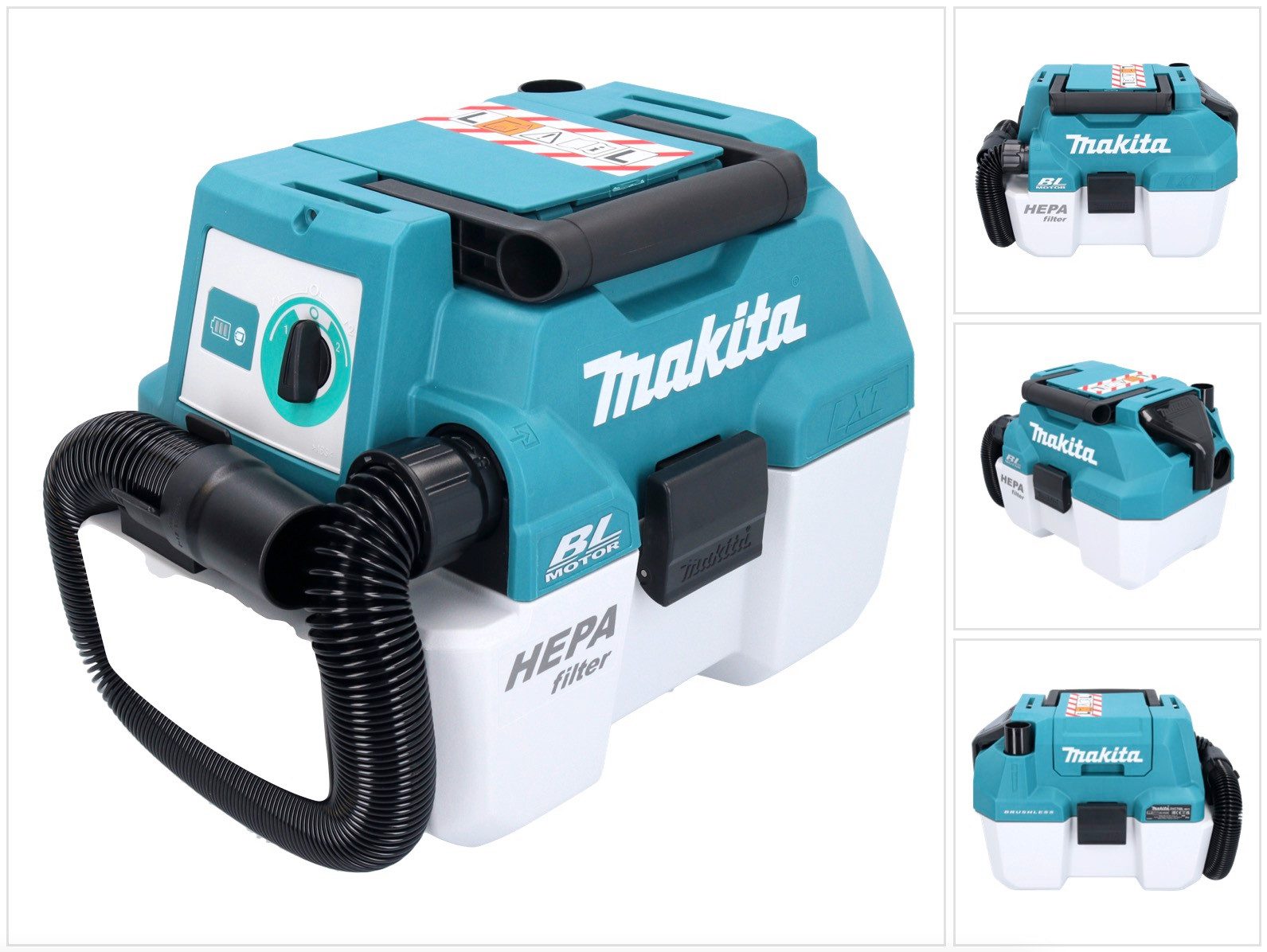 Makita Пиловідсмоктувач DVC 750 LZ Akku Staubsauger LXT 18 V 67 mbar 7,5 l Brushless Solo - o