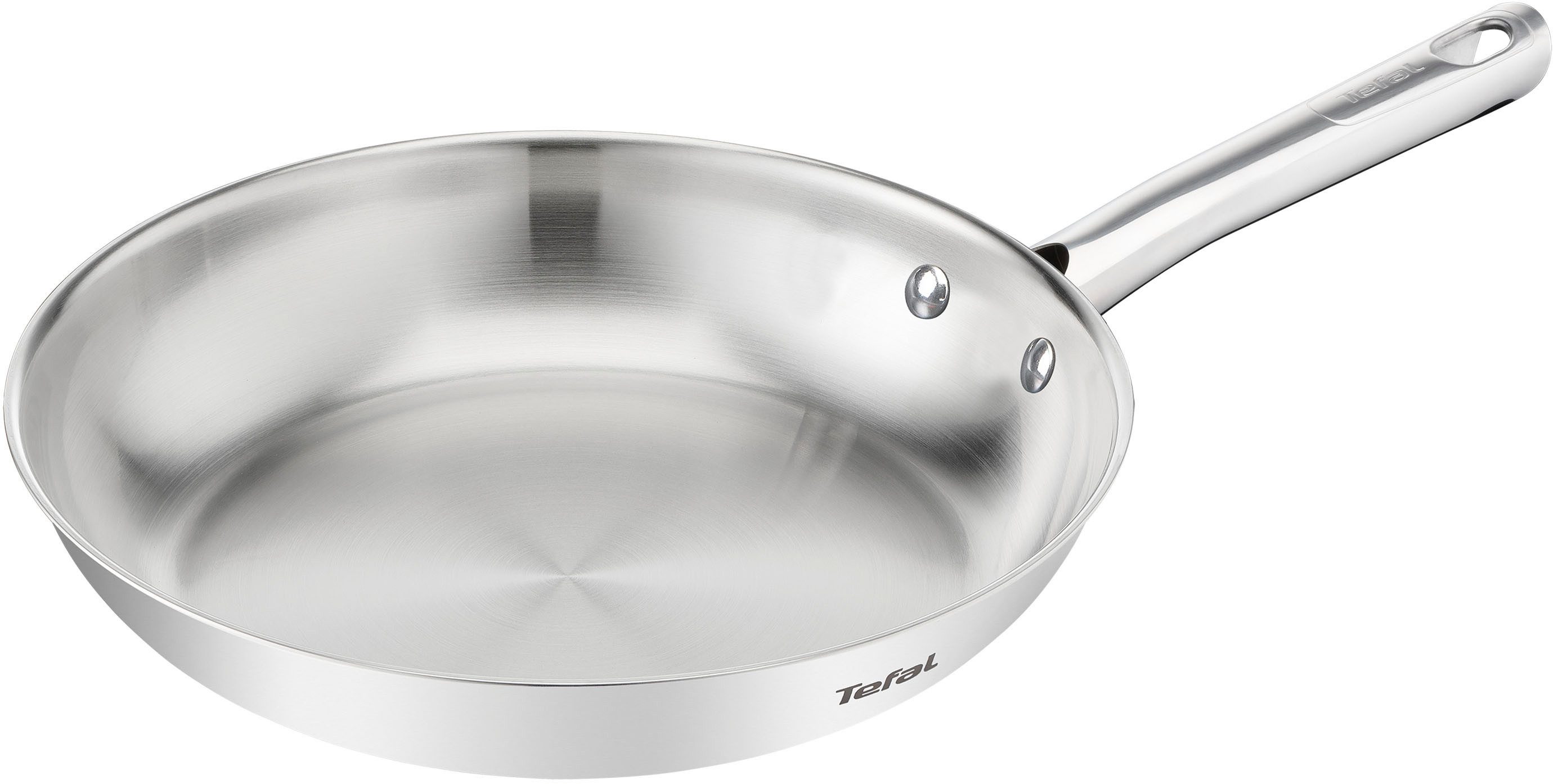 Tefal Bratpfanne Duetto On, Edelstahl (1-tlg), unversiegelt, Induktion, genieteter Griff, backofengeeignet