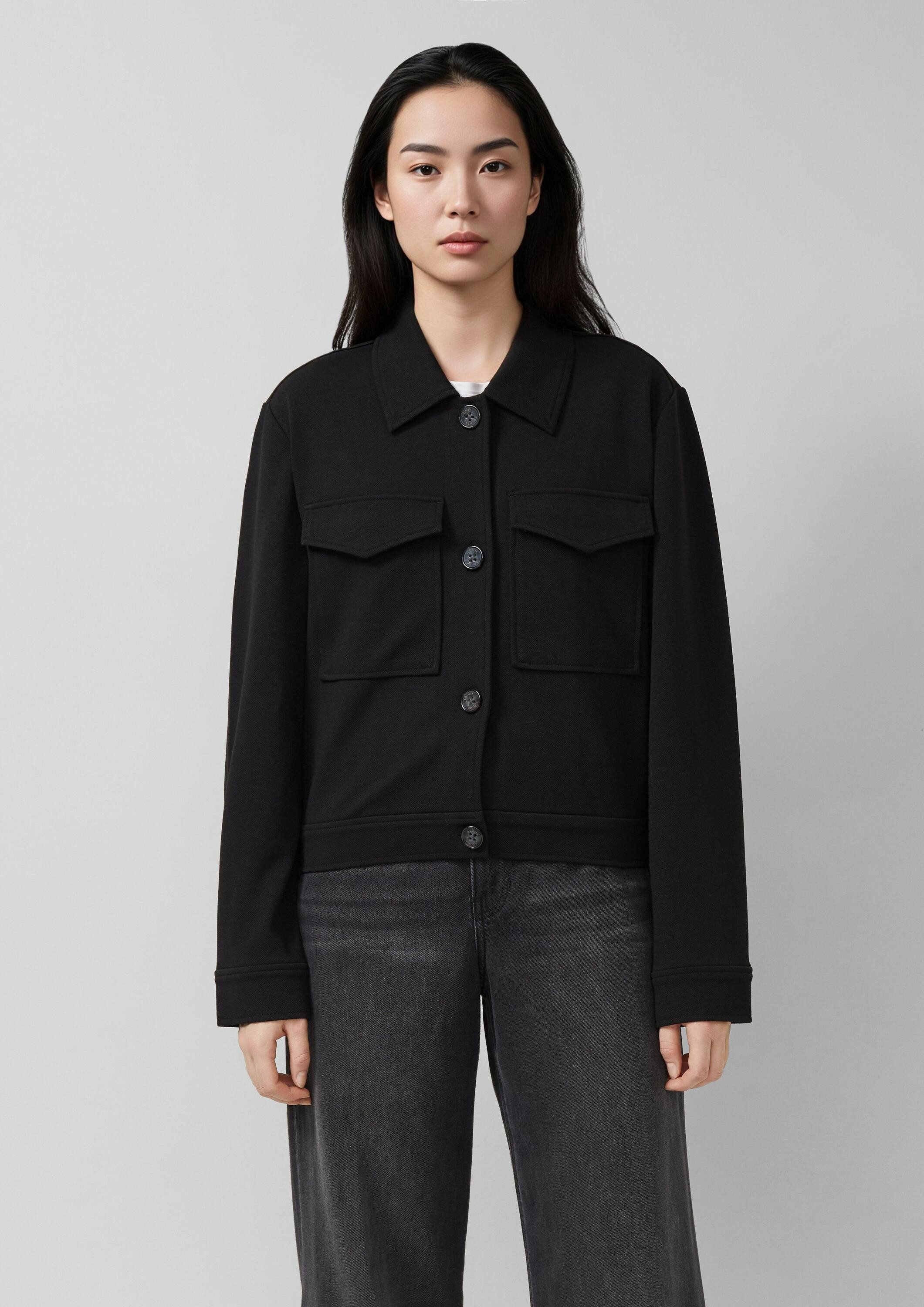 s.Oliver Funktionsjacke Indoor-Jacke Strukturierte Jacke aus Interlock