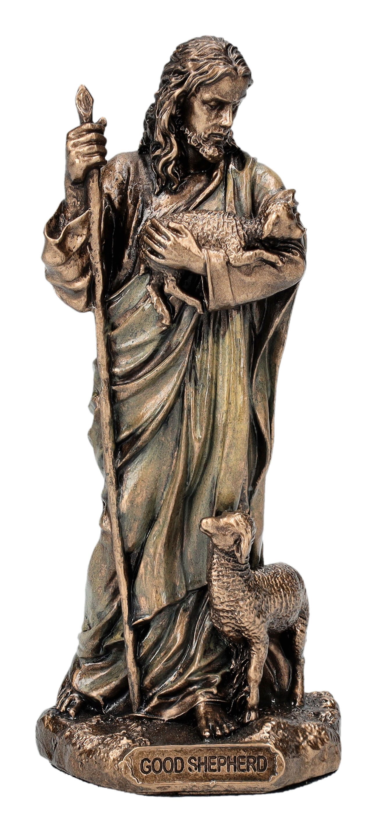 Figuren Shop GmbH Dekofigur Jesus Figur klein - Der gute Hirte - christlich günstig online kaufen