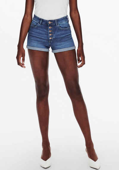 ONLY Jeansshorts ONLHUSH HW BUTTON SHORTS DNM PIM