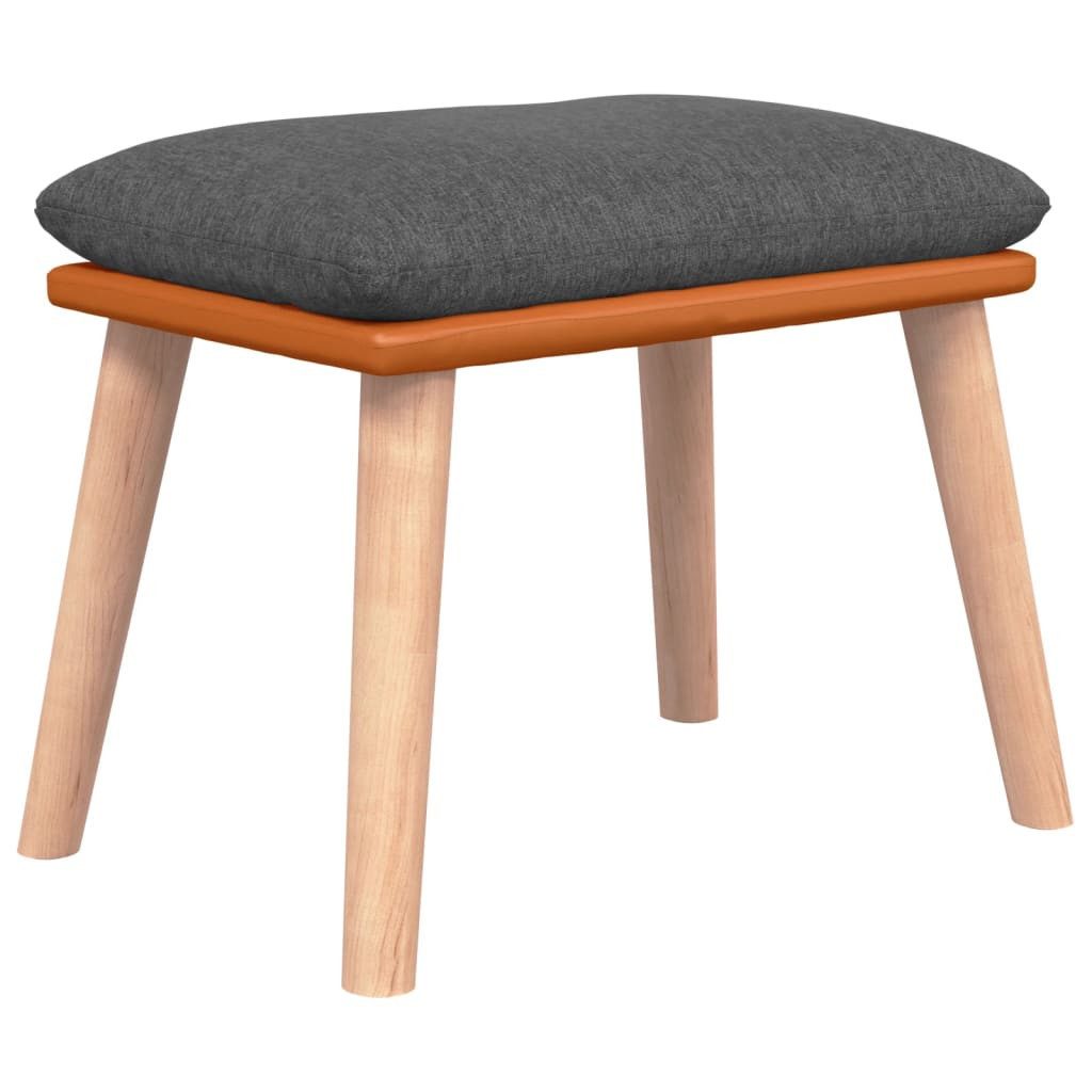 Polsterhocker Fußhocker Dunkelgrau 45x29,5x35 cm Stoff und Kunstleder