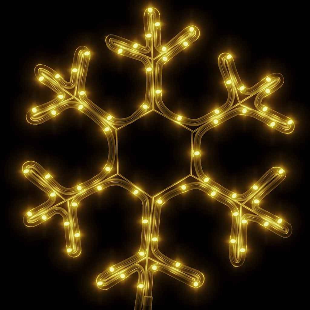 vidaXL Weihnachtsszene, LED-Silhouette Schneeflocke 72 LEDs Warmweiß 38x37 cm