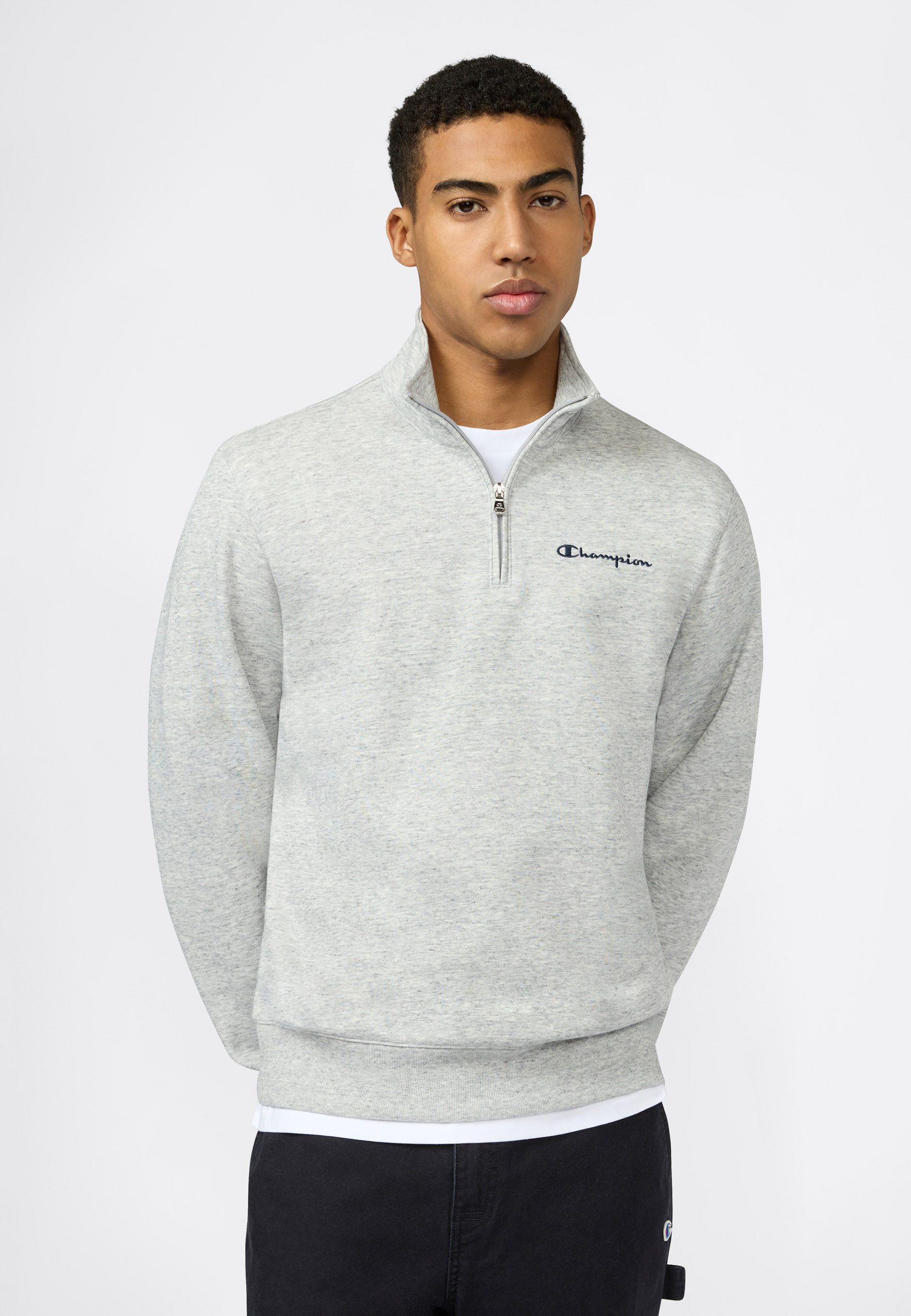 Champion Sweatshirt ICONS CONTRAST Terry Half Zip Sweatshirt sportlicher Schnitt, Halb-Zip-Verschluss