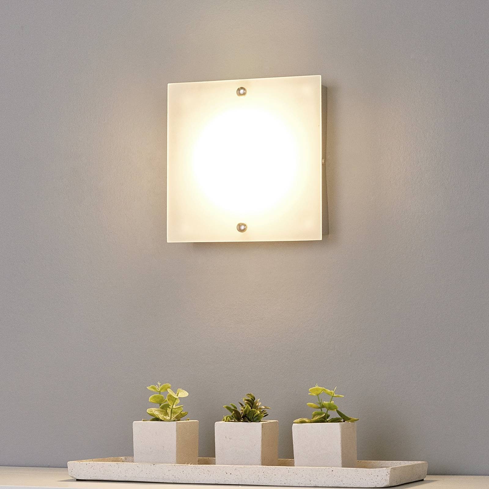 warmweiß, LED Metall, 1 Glas, Wandleuchte Modern, weiß, fest Leuchtmittel LED-Leuchtmittel Lindby inkl. flammig, Annika, verbaut,