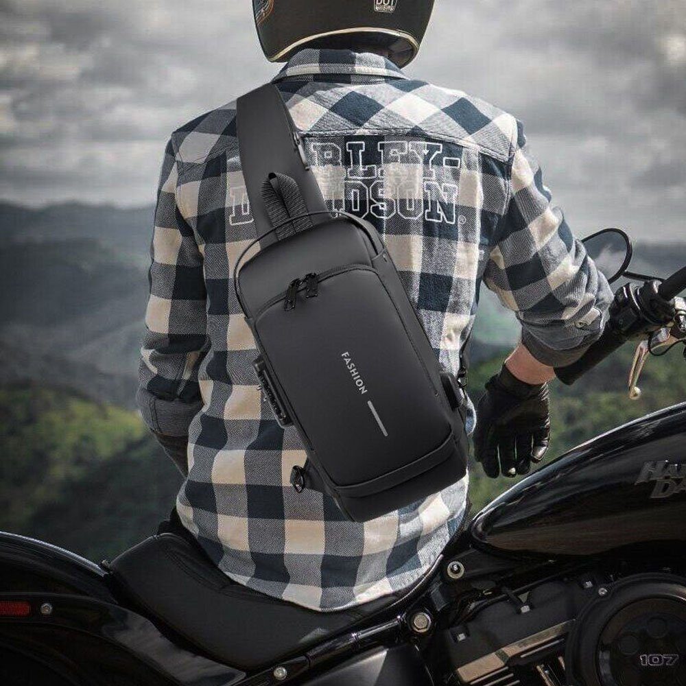 LEDAOU Anti-Diebstahl Schultertasche - Wasserdicht, RFID-Schutz, Verstellbar Für Stadt & Reise