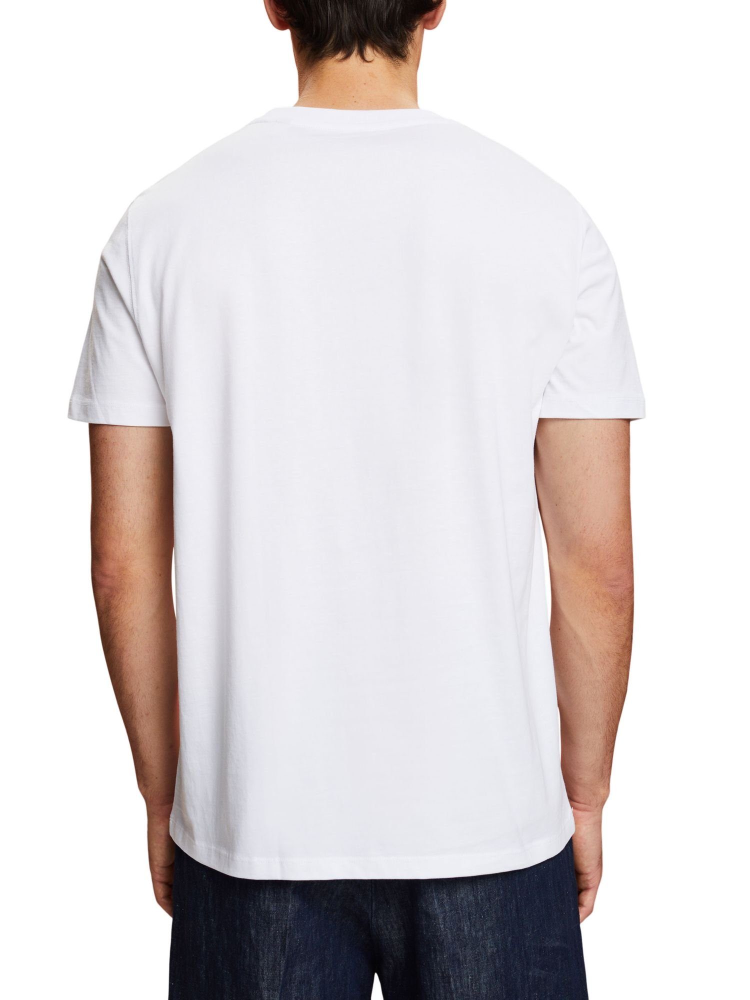 (1-tlg) Esprit T-Shirt WHITE Frontprint, Baumwolle 100% T-Shirt mit