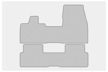 teileplus24 Auto-Fußmatten BGF650 Velours Fußmatten Set kompatibel mit BMW i3 I01 2013-2020