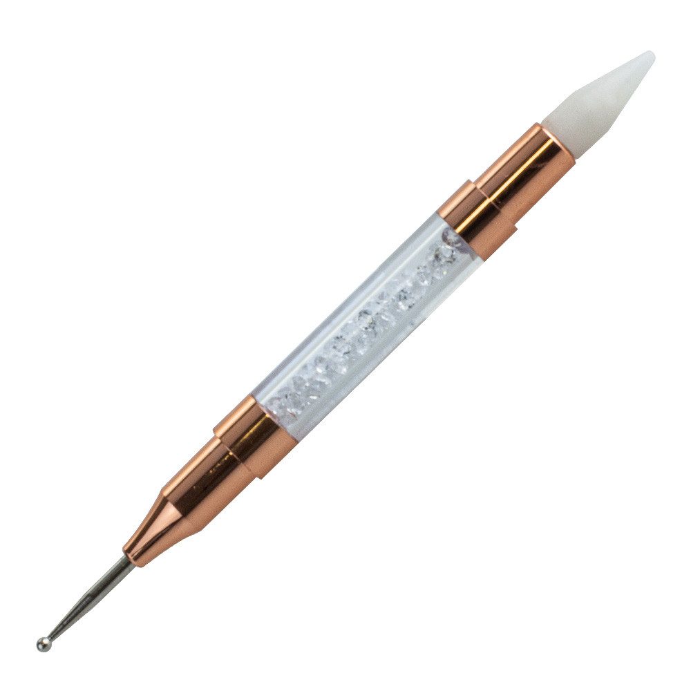 GTM Beauty Nailart-Pinsel GTM Duo Diamond Dotting & Pickerstift Rosegold, 1 tlg., Duo Diamant Stift ist ein Dottingtool und Straßpicker in einem