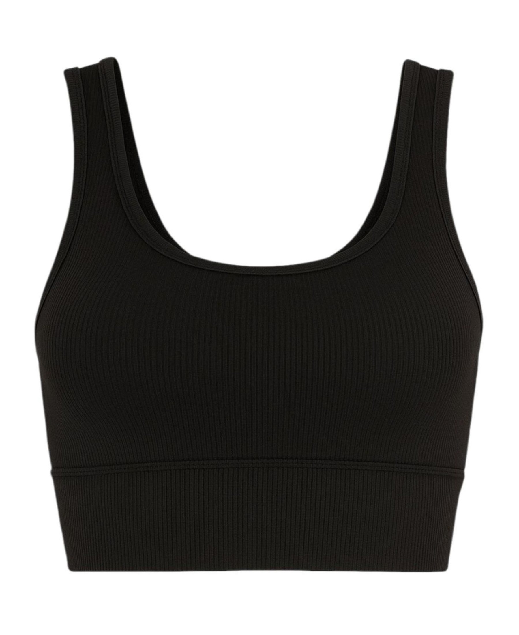 fashionshowcase Bustier-Bikini-Top Damen Sport Bustier Tops – elastisch mit abnehmbaren Pads, Geripptes Material
