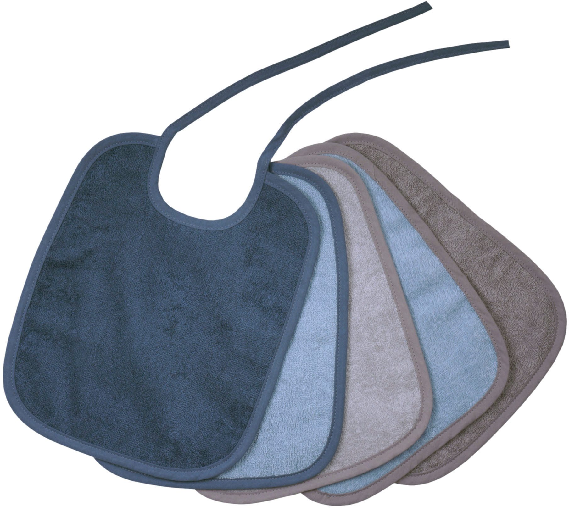 Wörner Lätzchen Bindelätzchen 5er Pack 25x30 cm, (5-St), großes Set, maschinenwaschbar, trocknergeeignet